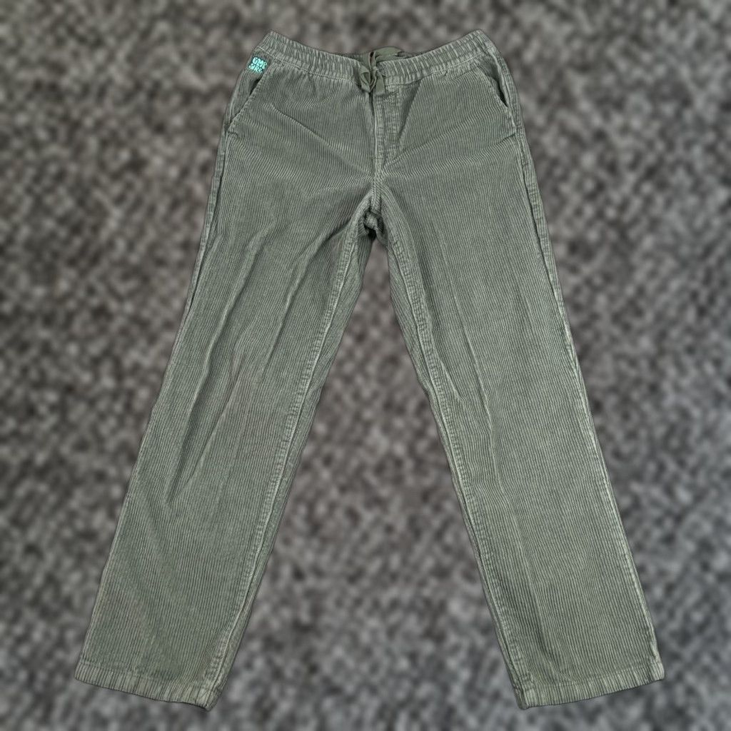 Empyre VINTAGE Empyre Men’s Corduroy Pants Small Green Relaxed Fit Casual Baggy Skater Y2K Size US 29 - 1 Thumbnail