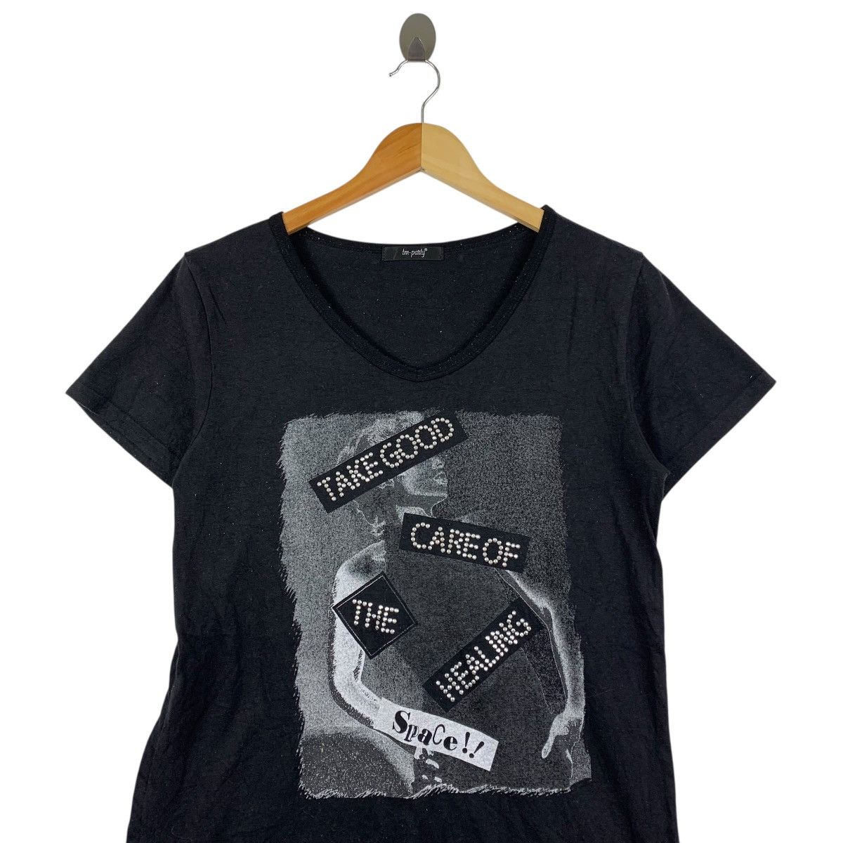 Vintage tm-petty Vintage Style Graphic Tee Black Studded Text Print Size US L / EU 52-54 / 3 - 2 Thumbnail