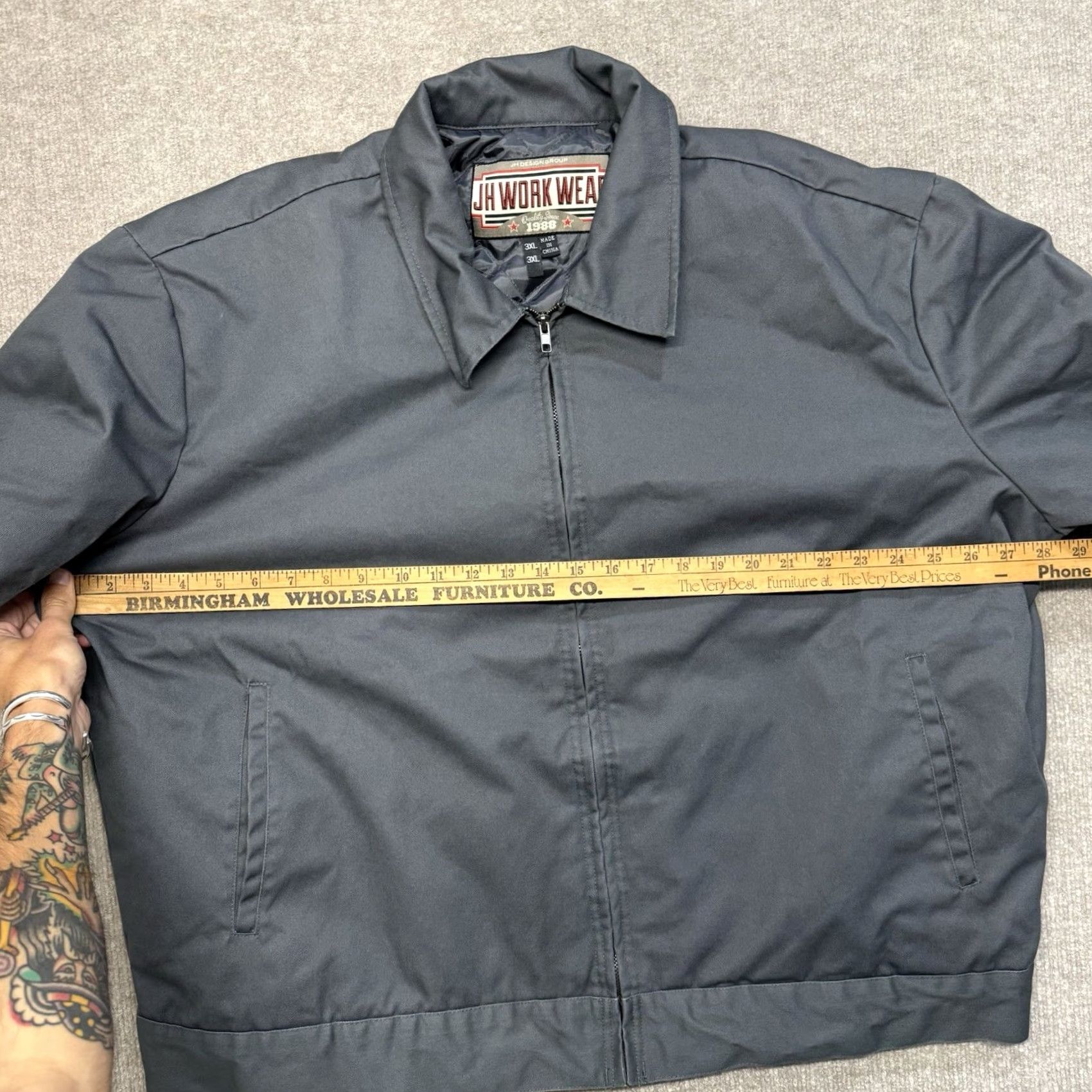 Hamilton VINTAGE Jeff Hamilton Workwear Jacket Mens 3XL 90s JH Design Canvas Coat Grey Size US XXL / EU 58 / 5 - 5 Thumbnail