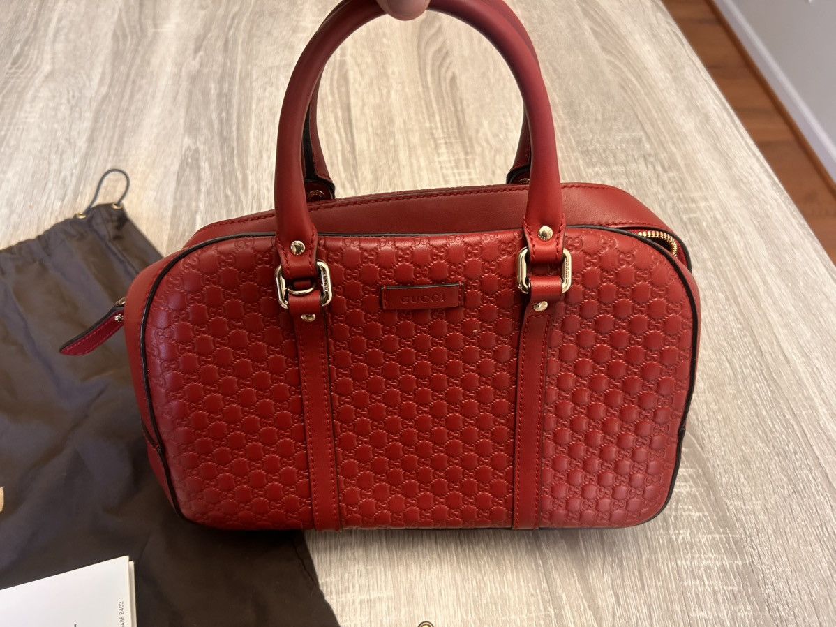 Gucci GUCCI GG LOGO LEATHER S/M SATCHEL BAG Size ONE SIZE - 3 Thumbnail