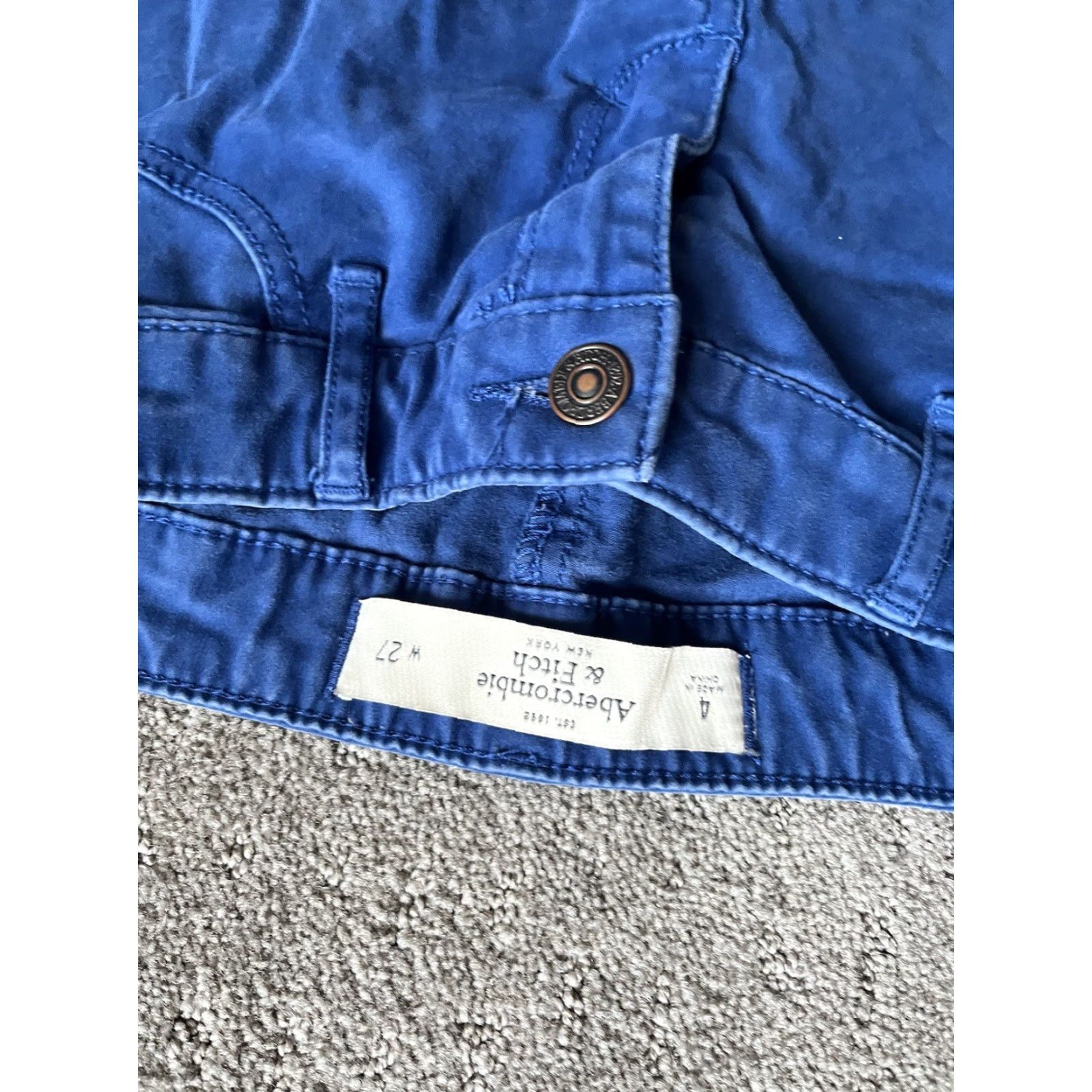 Abercrombie & Fitch Abercrombie & Fitch Simone High Rise Royal Blue Low Rise Slim Jeans Womens 27/4 Size 27" / US 4 / IT 40 - 5 Thumbnail