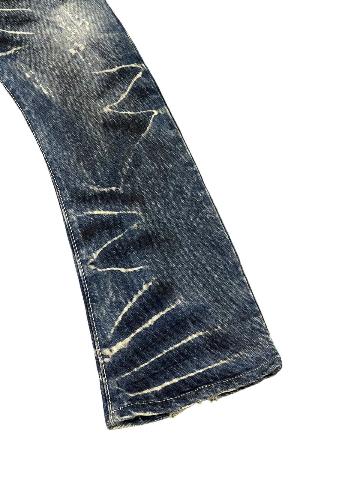 BUFFALO BOBS Flare Jeans Johnny Wolf Curv Leg Distress Low Rise Slim 8🟦1 Size US 30 / EU 46 - 4 Thumbnail