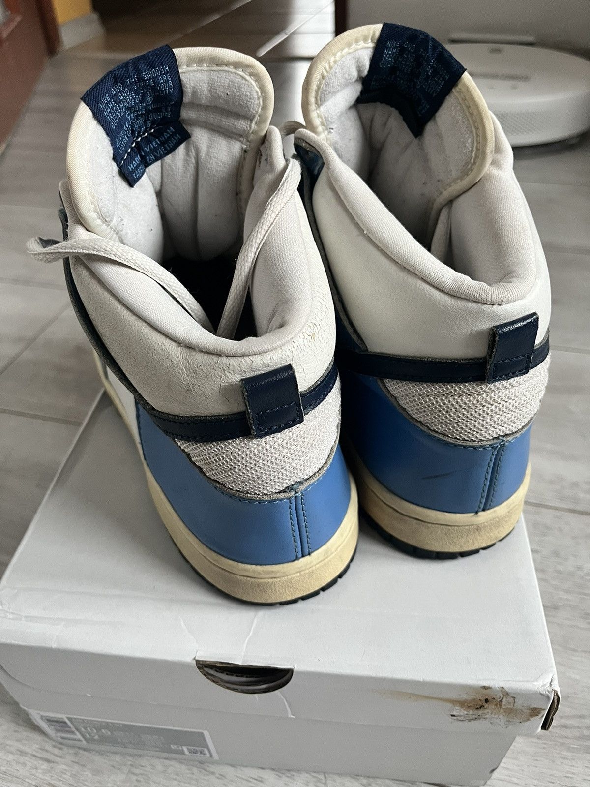 Nike × Vintage Nike Dunk Hi/Unc/North Carolina/2004/304717-442 Vintage Size US 9 / EU 42 - 7 Thumbnail