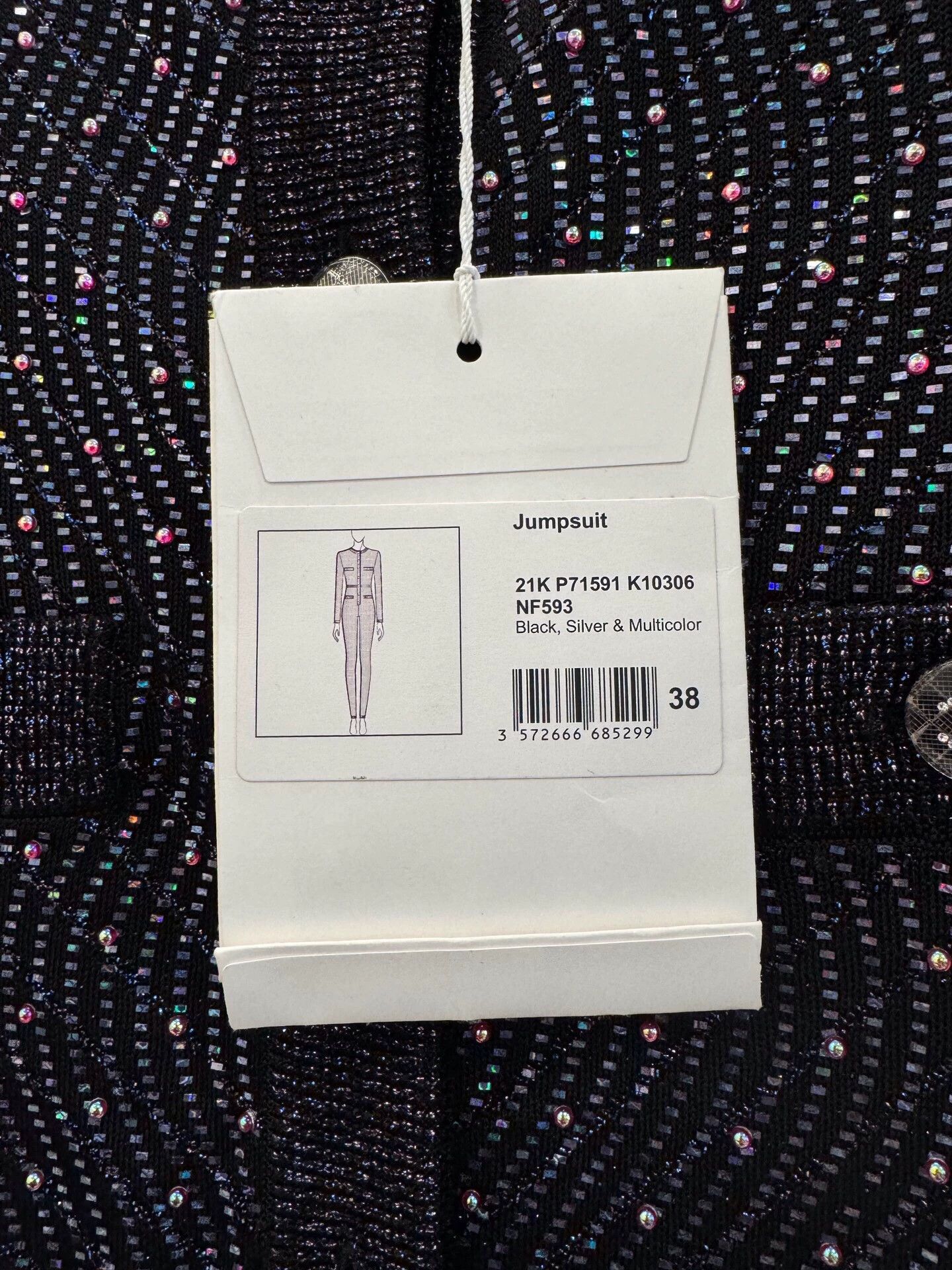Chanel Chanel Women's Black Jumpsuit with Colorful and Sequins Size XS / US 0-2 / IT 36-38 - 5 Thumbnail