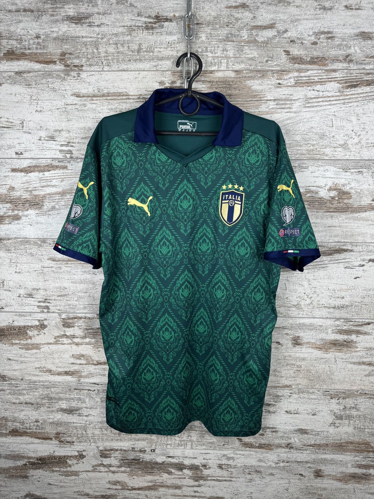 Puma Mens Vintage Puma Italia national team soccer jersey T-shirt Size US XL / EU 56 / 4 - 2 Thumbnail