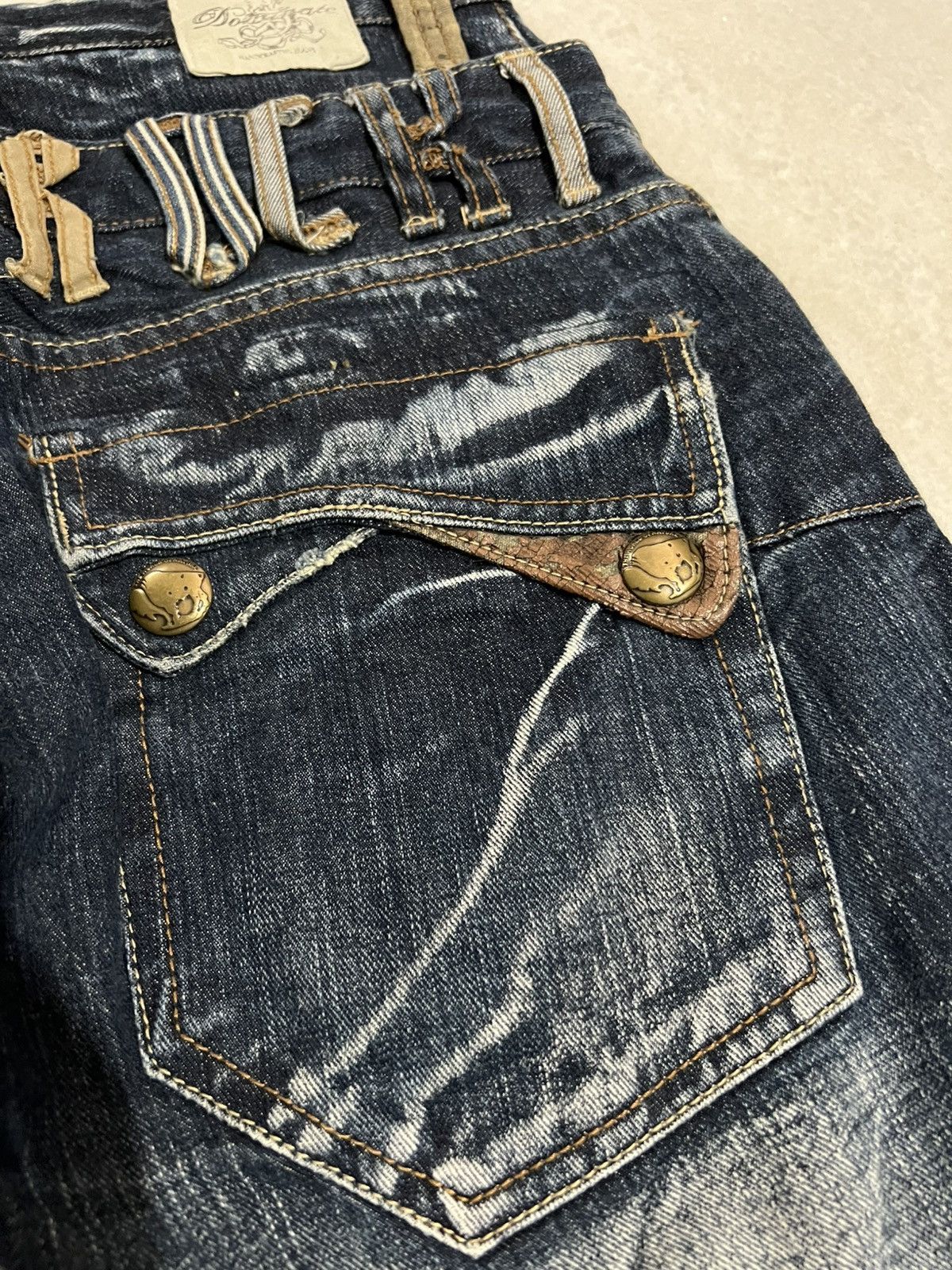 If Six Was Nine × Japanese Brand × Le Grande Bleu (L.G.B.) ✈️Double Waist✈️90’s Dominate Handcrafted Claw Jean Size US 29 - 18 Thumbnail