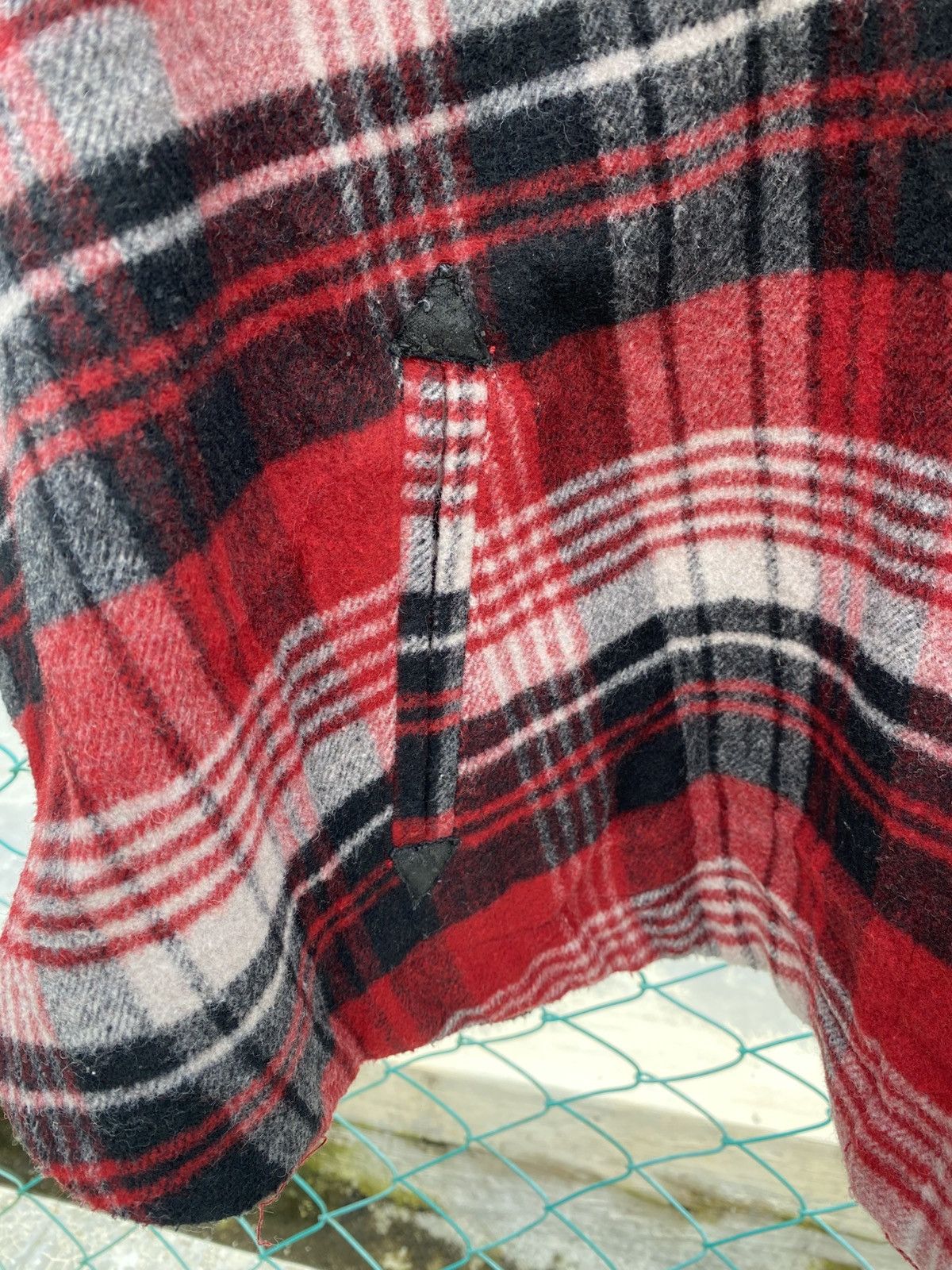 Japanese Brand 3can4on checkered hooded poncho Size ONE SIZE - 5 Thumbnail
