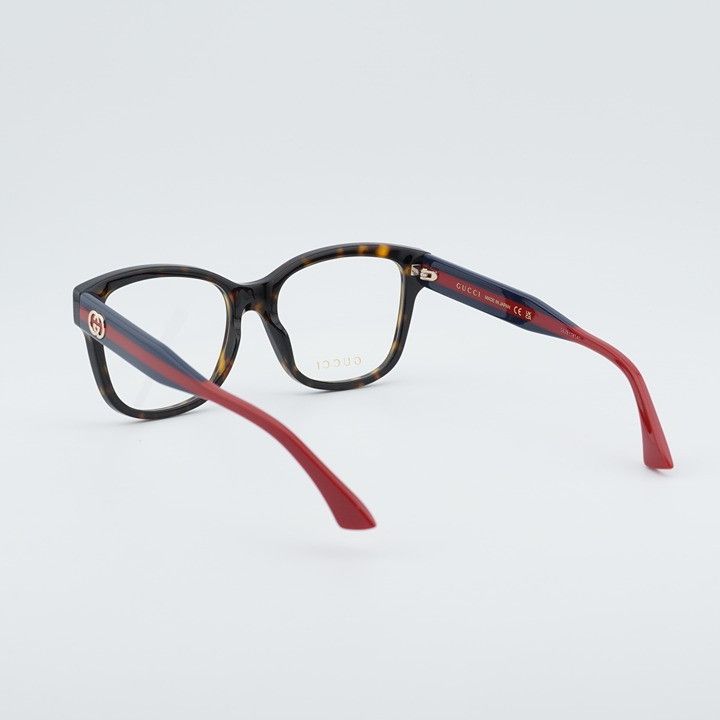 Gucci Gucci GG0038ONN 003 Eyeglasses Havana 54mm Square Frame Size ONE SIZE - 11 Thumbnail