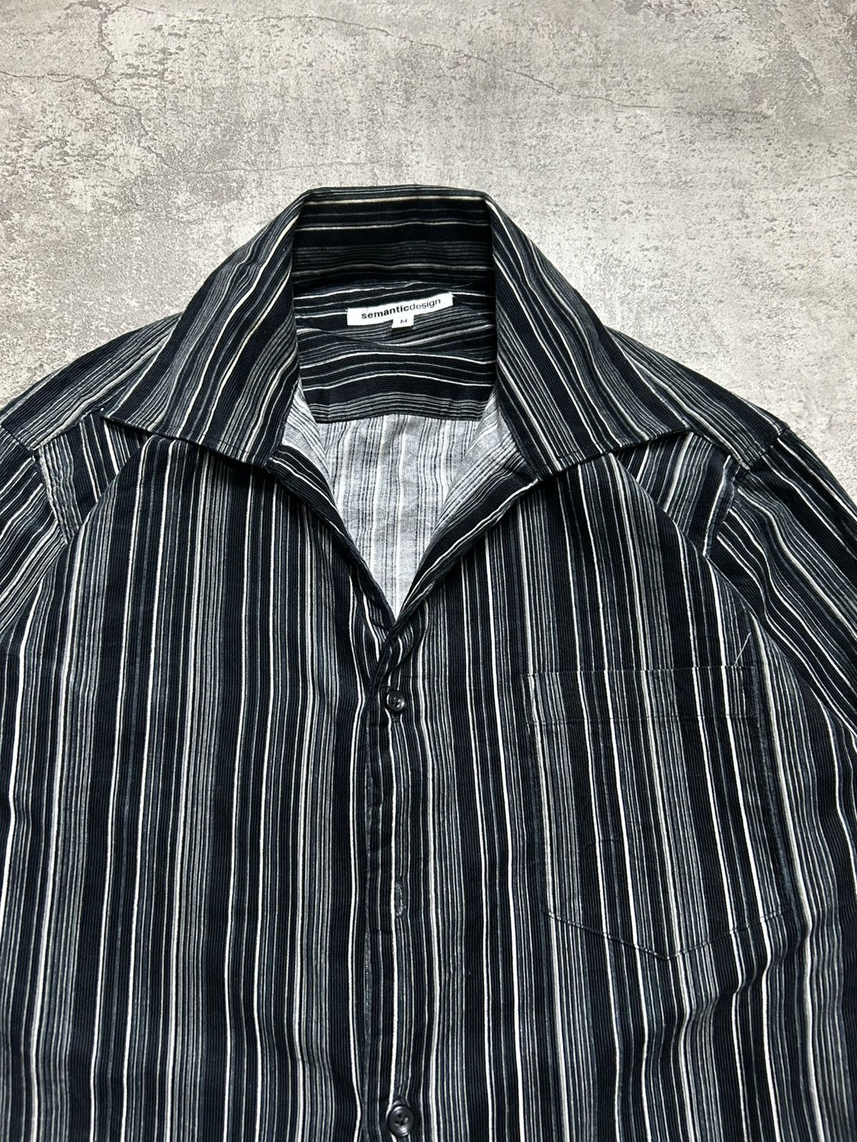 semanticdesign Semantic Design Corduroy Stripe Open Collar Shirt Size US M / EU 48-50 / 2 - 4 Thumbnail