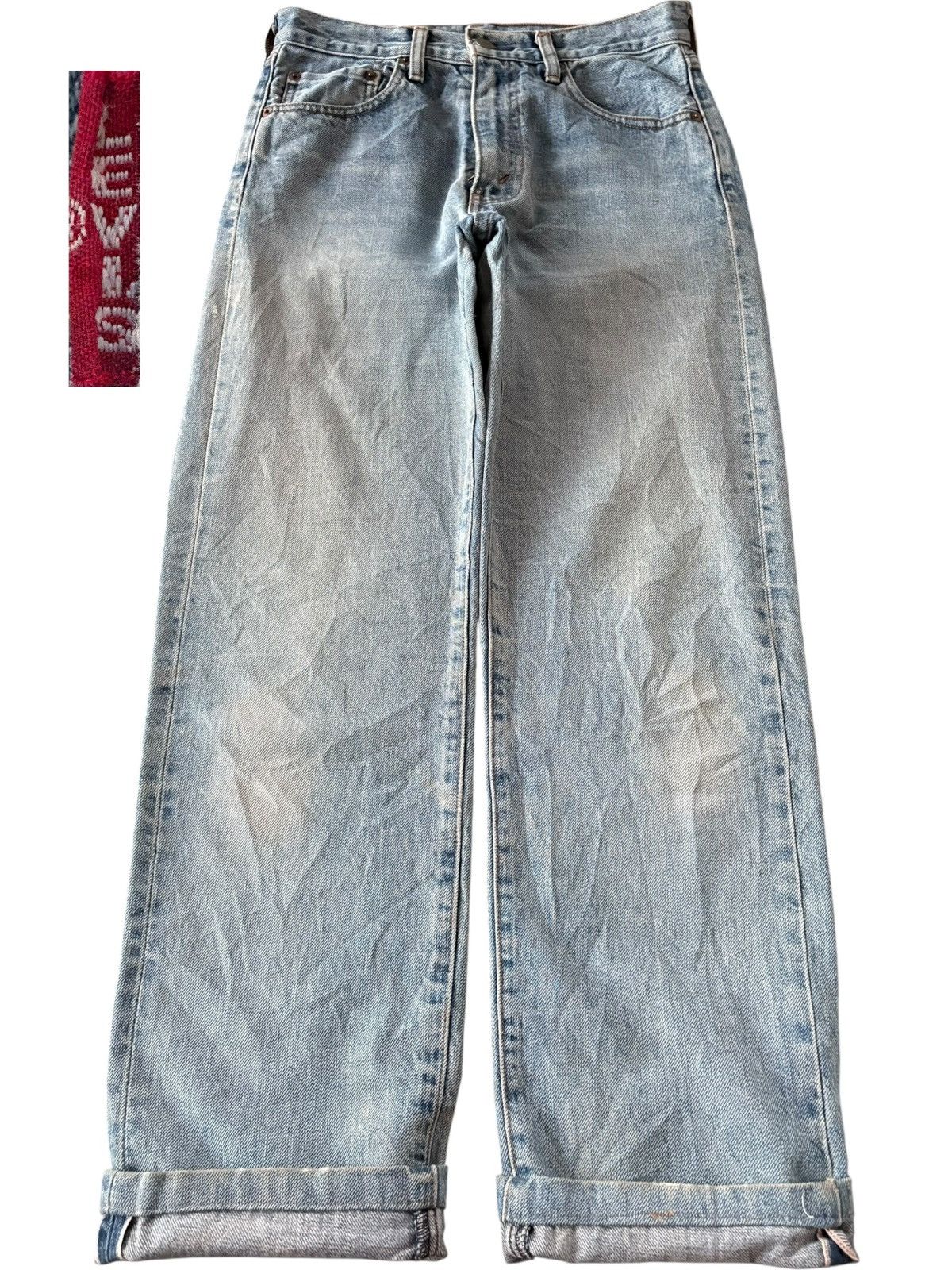 Levi's Vintage 90s Levis 502 Big E Selvedge Faded Wash Loose Jeans Size US 28 / EU 44 - 1 Thumbnail