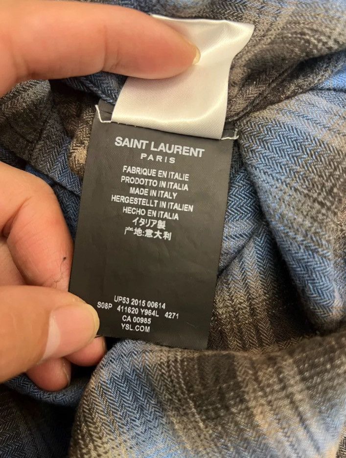 Saint Laurent Paris × Yves Saint Laurent Saint Laurent SLP plaid shirt2412-Nextarrow Size US M / EU 48-50 / 2 - 5 Thumbnail