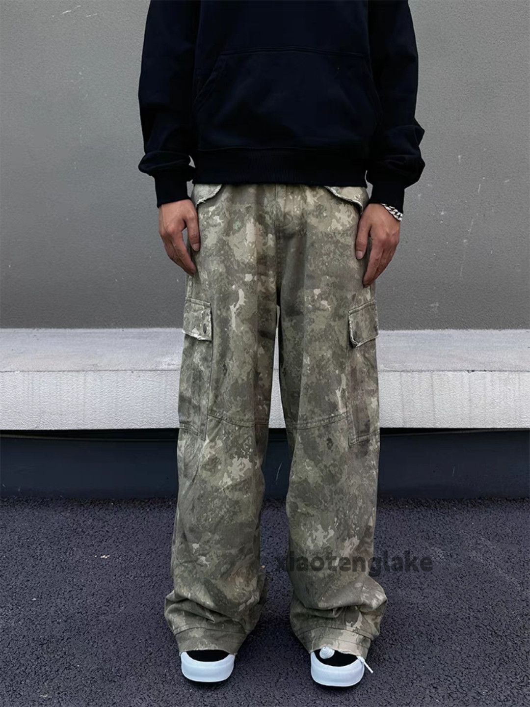 Designer × Japanese Brand × Vintage utility washed faded military camo cargo hiphop pants Size US 30 / EU 46 - 3 Thumbnail