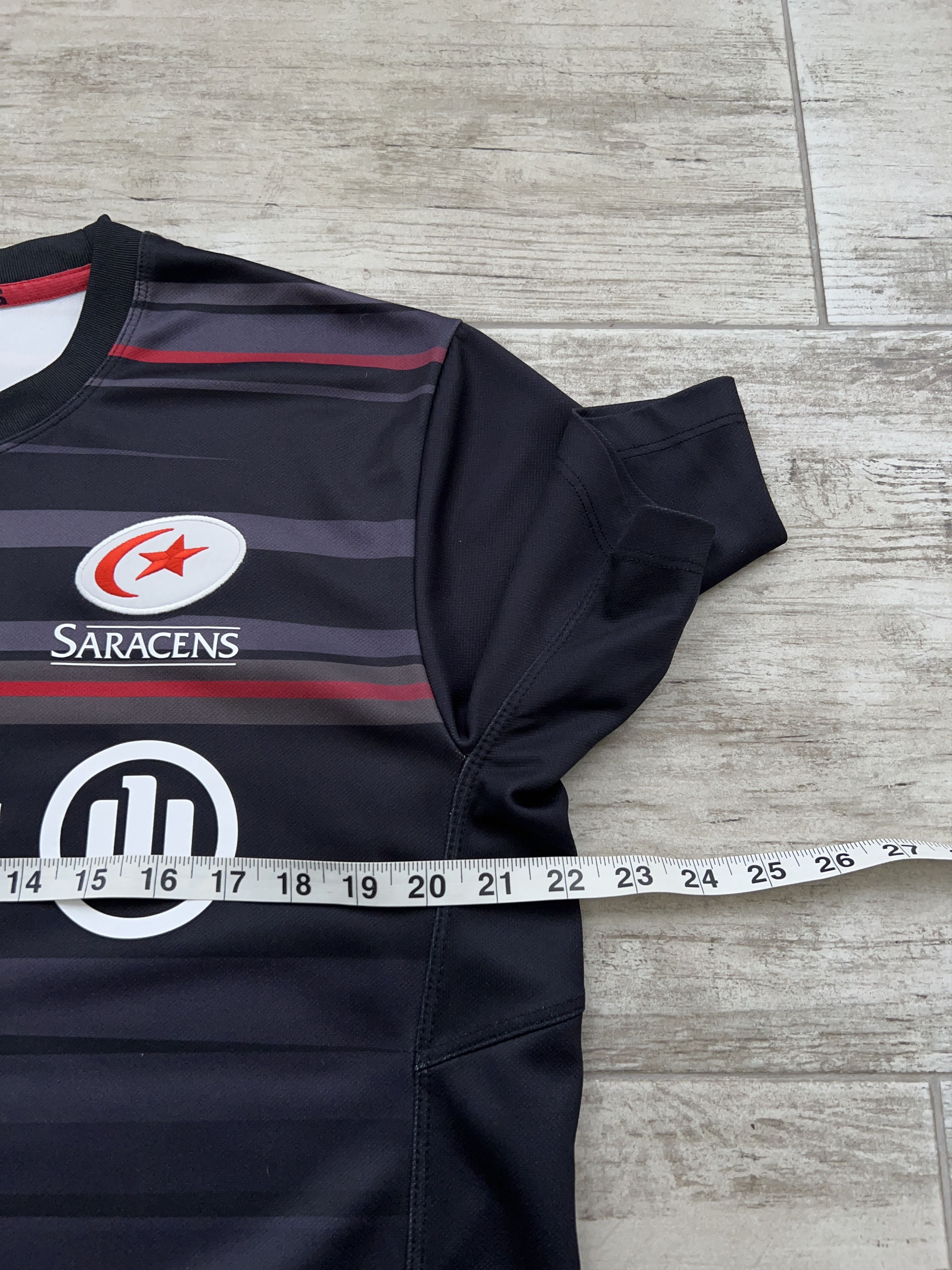 Nike Mens Nike Saracens 2014 2015 Away Rugby T Shirt Jersey Size US L / EU 52-54 / 3 - 6 Thumbnail