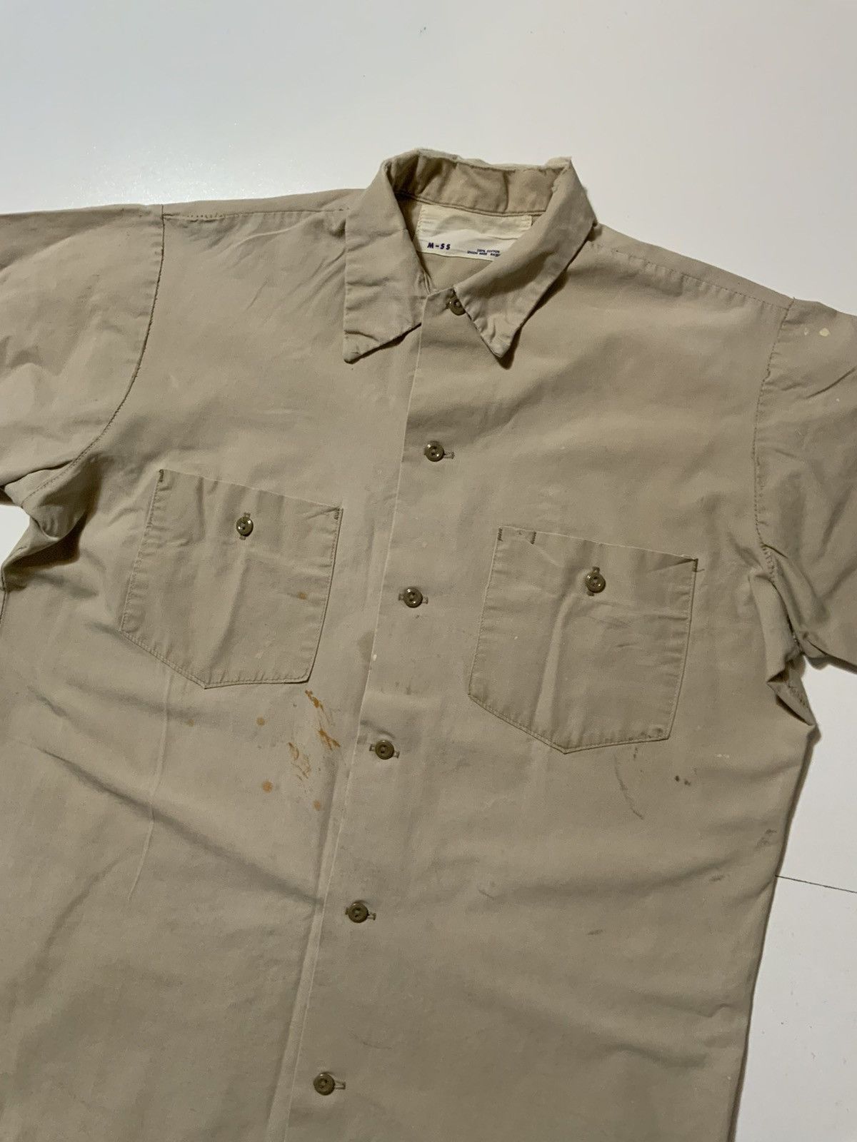 Vintage Vintage 70s 80s M-SS Union Made Khaki Safari Workwear Shirt Size US M / EU 48-50 / 2 - 3 Thumbnail