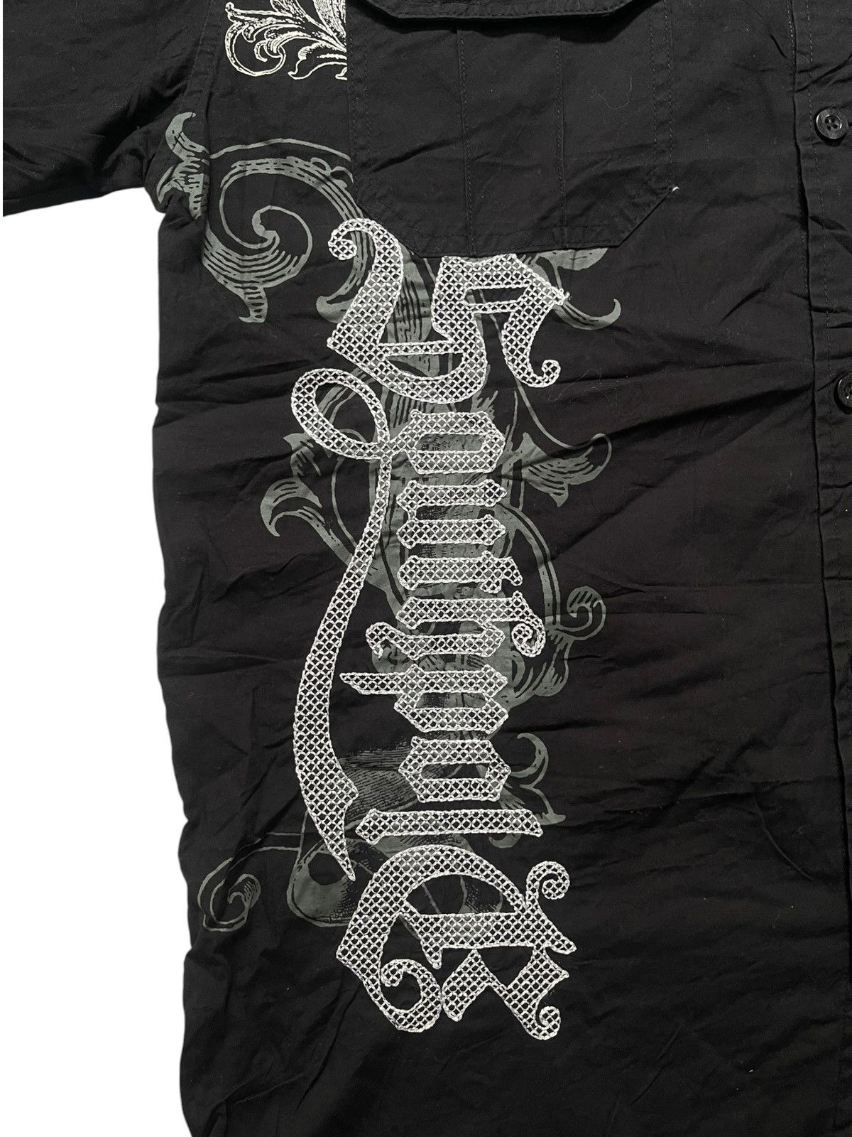 JNCO Y2K Hiphop Southpole Embroidered Stitching Work Shirt Size US L / EU 52-54 / 3 - 4 Thumbnail
