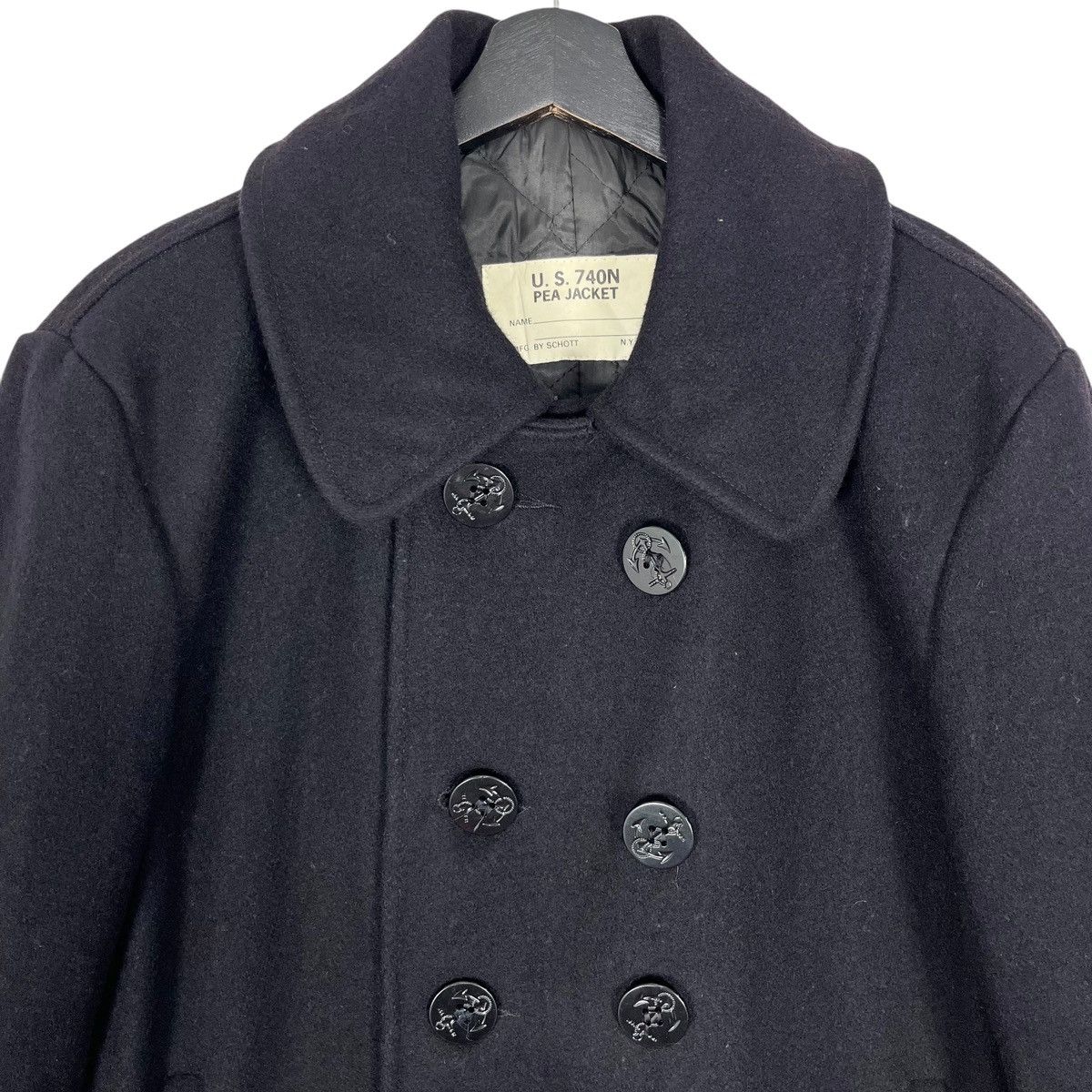 Schott MFG by Schott US740N Pea Jacket Coat Size US XXS / EU 40 - 3 Thumbnail