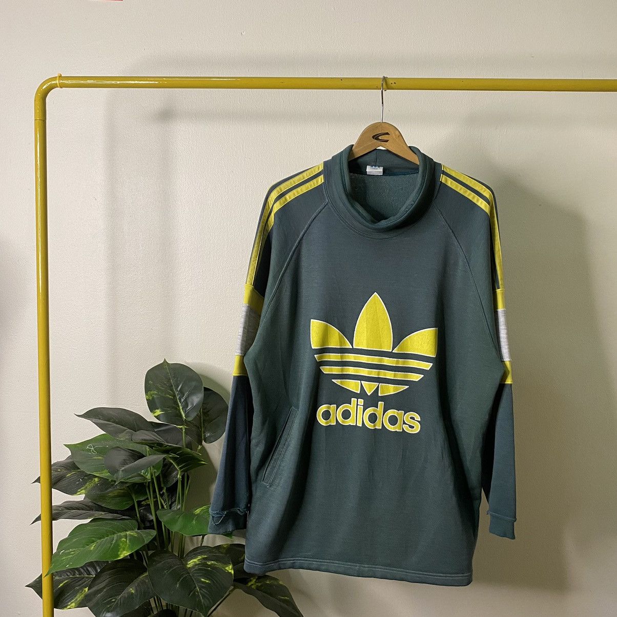 Adidas × Vintage Vintage 1990s Adidas Big Logo Brazil Sweatshirt Size US L / EU 52-54 / 3 - 1 Thumbnail