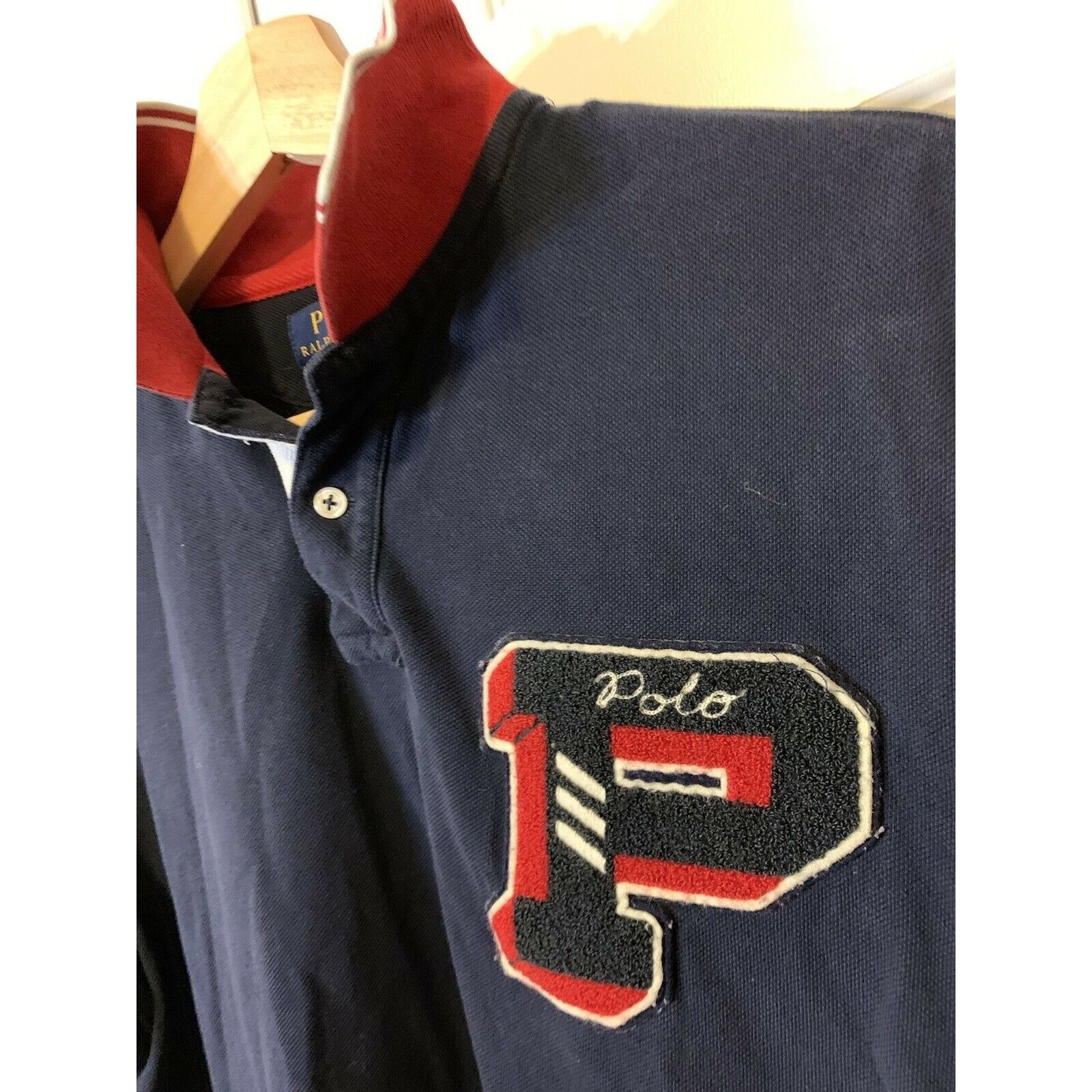 Polo Ralph Lauren VTG Polo by Ralph Lauren Men's M Rugby Polo Shirt Spell Out Size US M / EU 48-50 / 2 - 6 Thumbnail