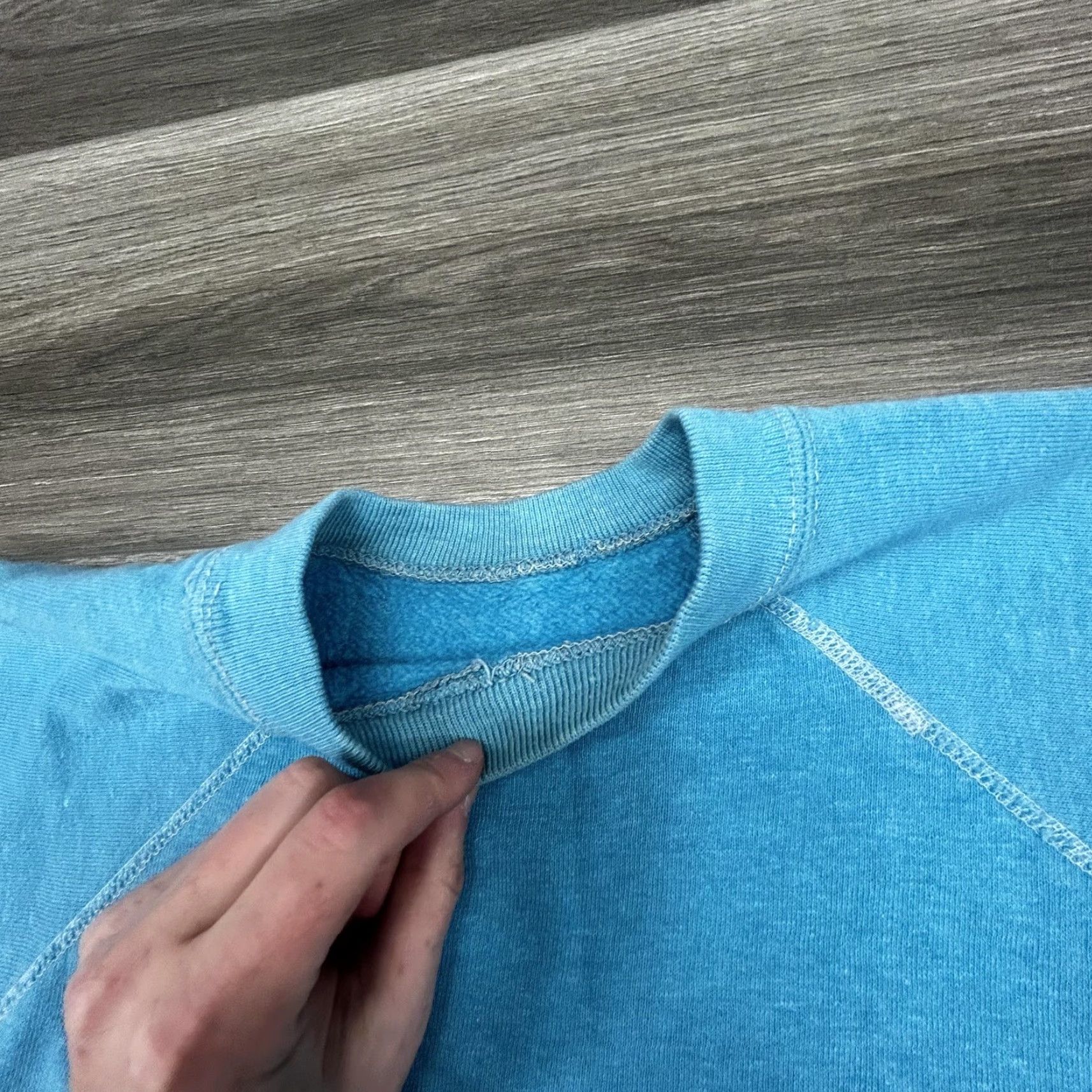 Vintage VINTAGE Sweatshirt Mens Medium Blue Raglan Crew Neck Pullover American Vintage USA 50s 60s Size US M / EU 48-50 / 2 - 7 Thumbnail