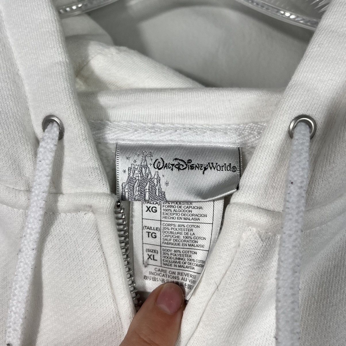 Disney × Vintage Disney Parks Y2K White Minnie Mouse Full Zip Fleece Jacket Size XL / US 12-14 / IT 48-50 - 4 Thumbnail