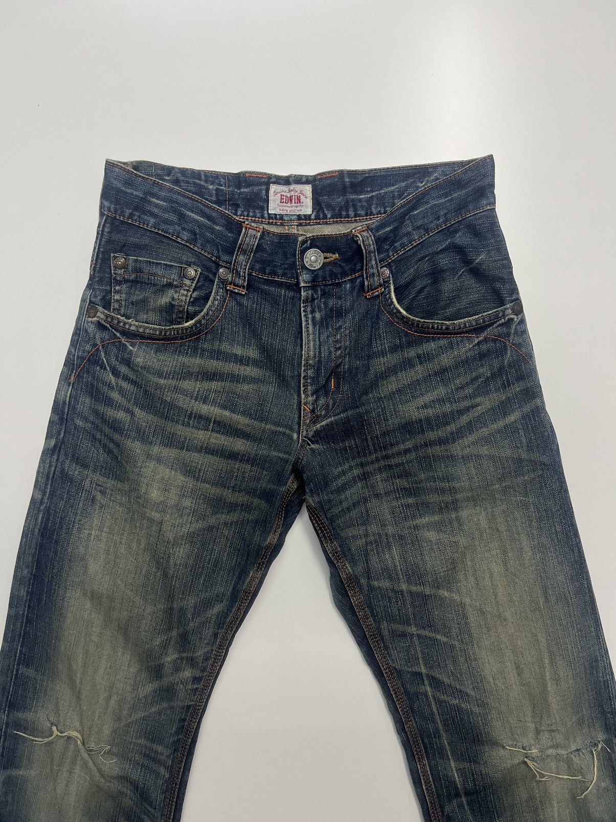 Edwin Edwin Denim Jeans Distress Size 33" Size US 33 - 4 Thumbnail
