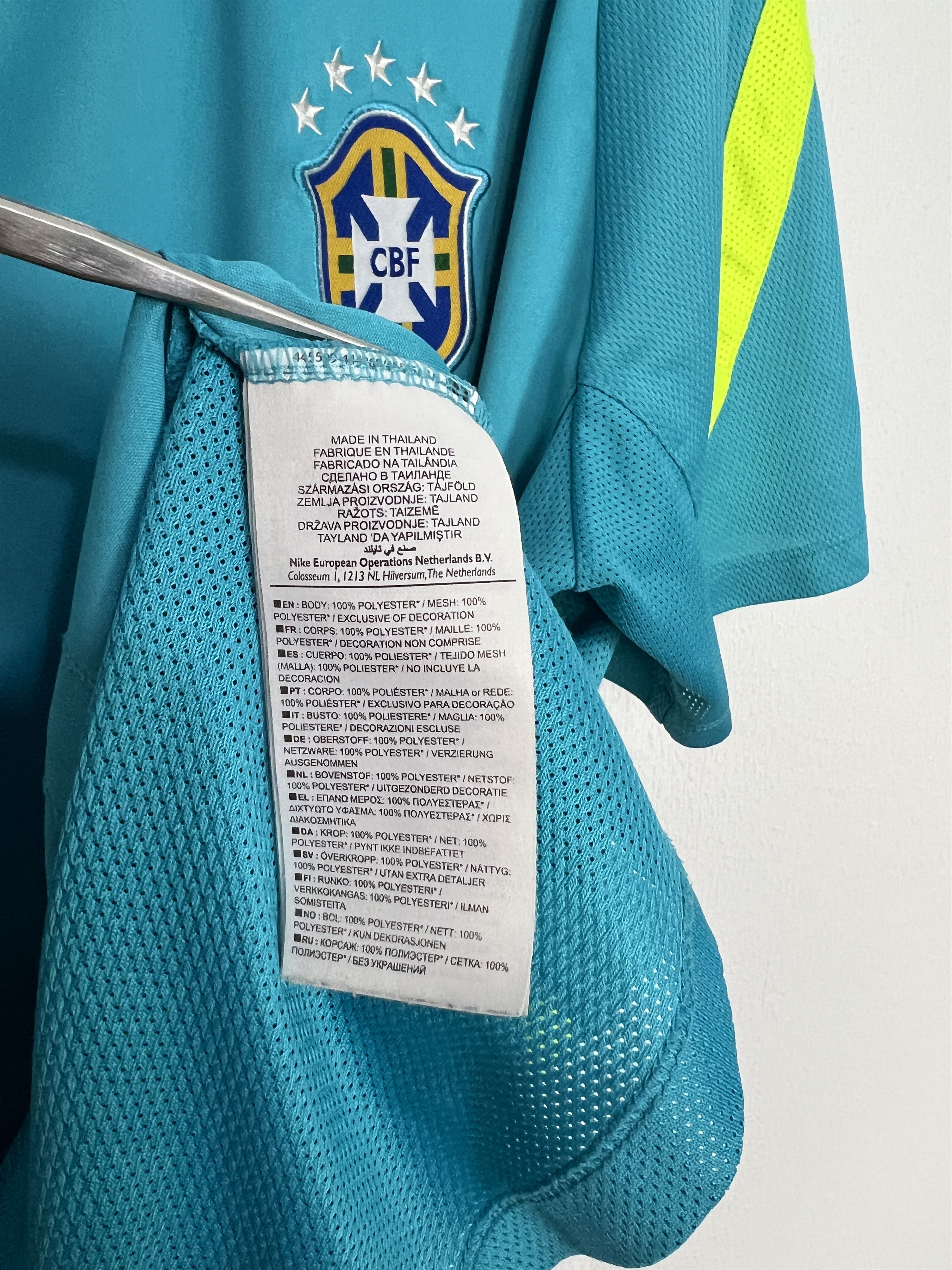 Nike Vintage Brazil Football Shirt Soccer Train Jersey Trikot Size US XL / EU 56 / 4 - 7 Thumbnail