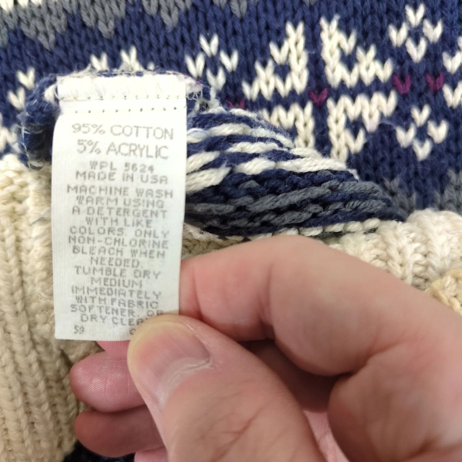 Vintage Nowell's Pullover Knit Fair Isle Sweater Men's M Cotton USA Size US M / EU 48-50 / 2 - 4 Thumbnail