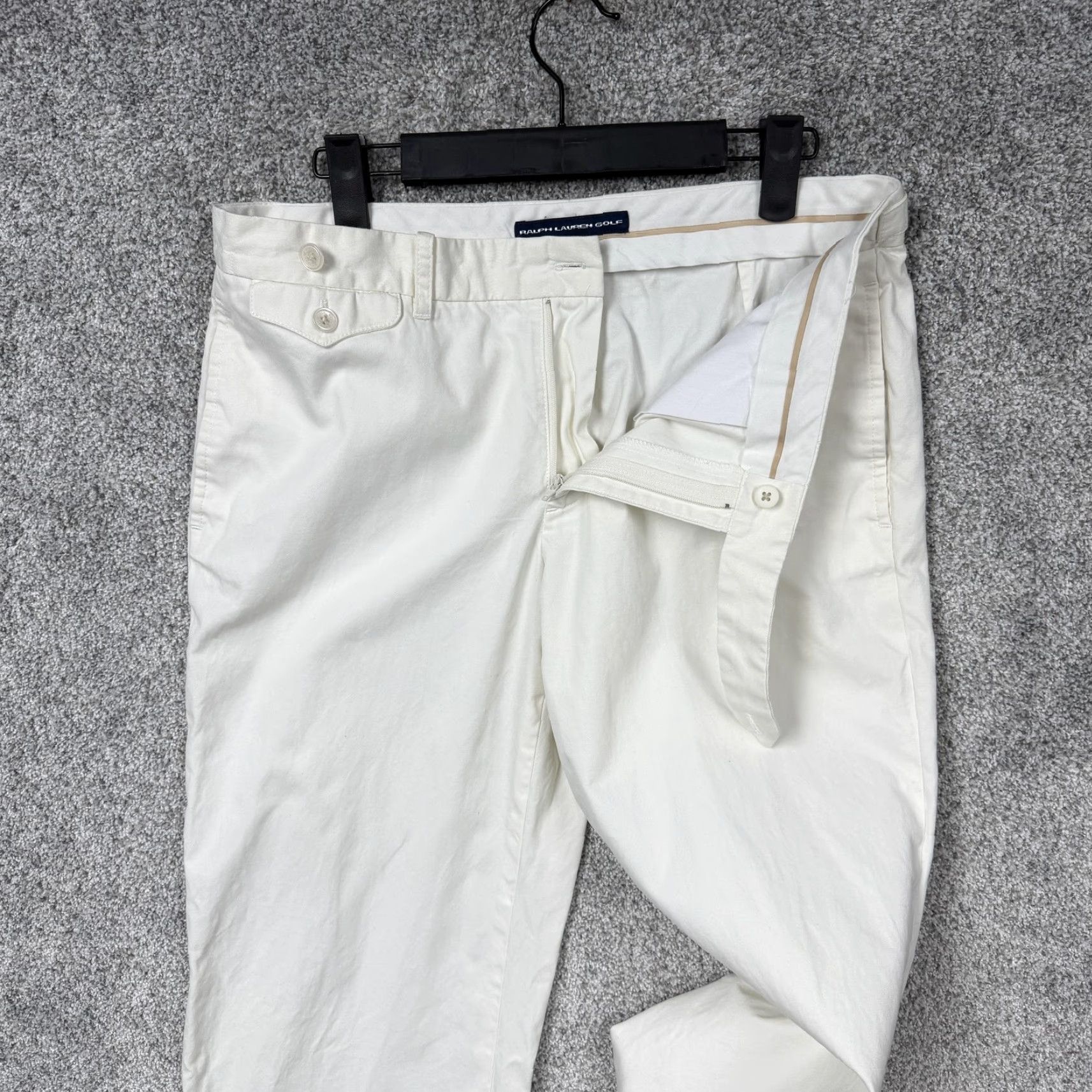 Ralph Lauren Ralph Lauren Golf Pants Womens 8 Chino White Cotton Twill Cuffed Pockets Adjustable Waist 32x29 Slim Casual Preppy Size 30" / US 8 / IT 44 - 6 Thumbnail