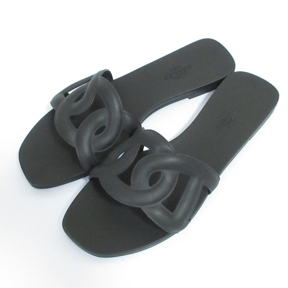Hermes Hermes Hermès Aloha35 Flat Sandals Leather Shoes DUTY FREE for USA Size ONE SIZE - 1 Thumbnail
