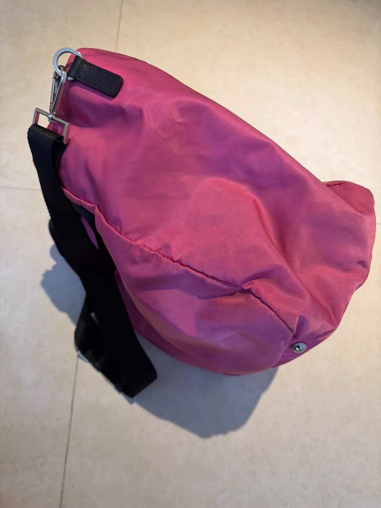 Prada Prada Sport Pink Logo Nylon Crossbody Unisex New w/ Flaws Size ONE SIZE - 4 Thumbnail