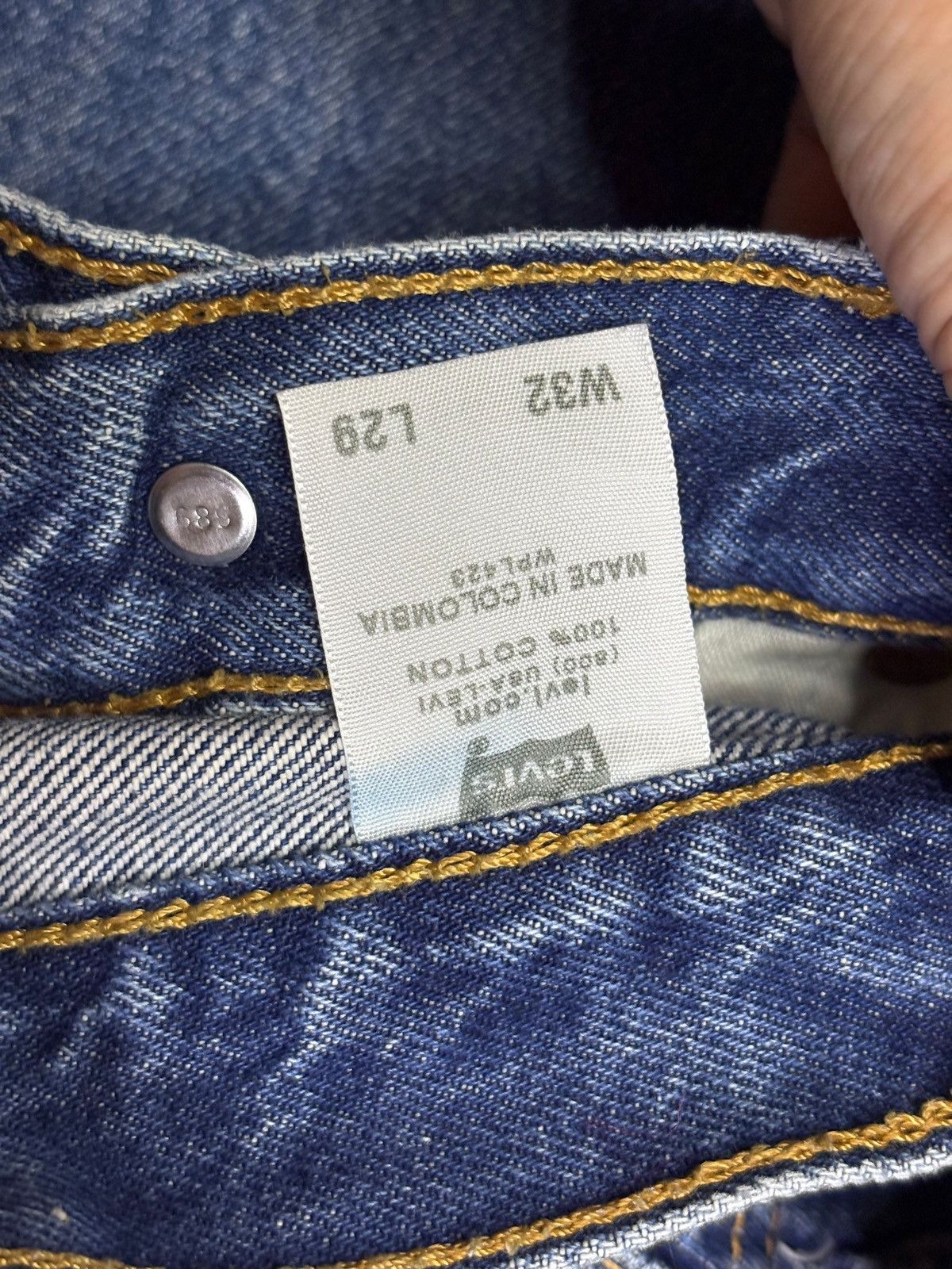 Levi's Vintage 90s Levis 501 Blue Wash Distress Loose Baggy Jeans Size US 31 - 9 Thumbnail