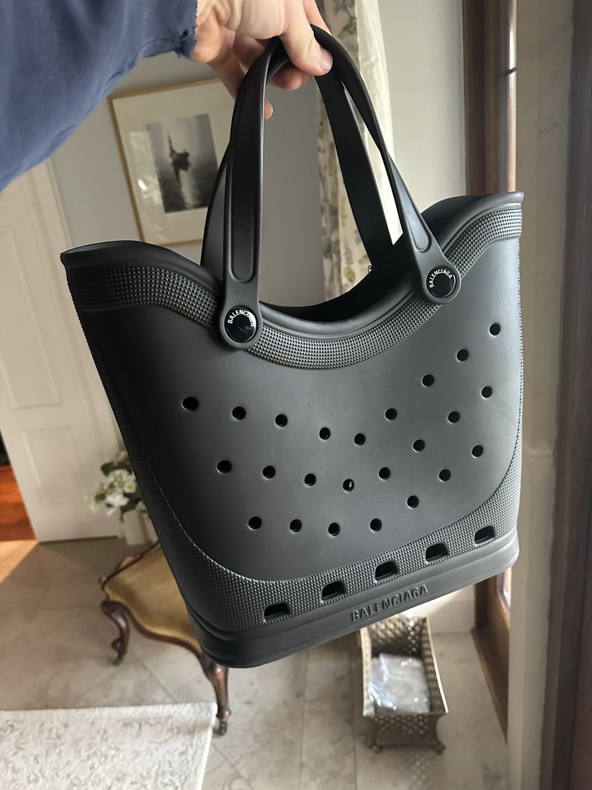 Balenciaga $1250 FW22 Balenciaga Crocs black tote bag Demna Size ONE SIZE - 13 Thumbnail