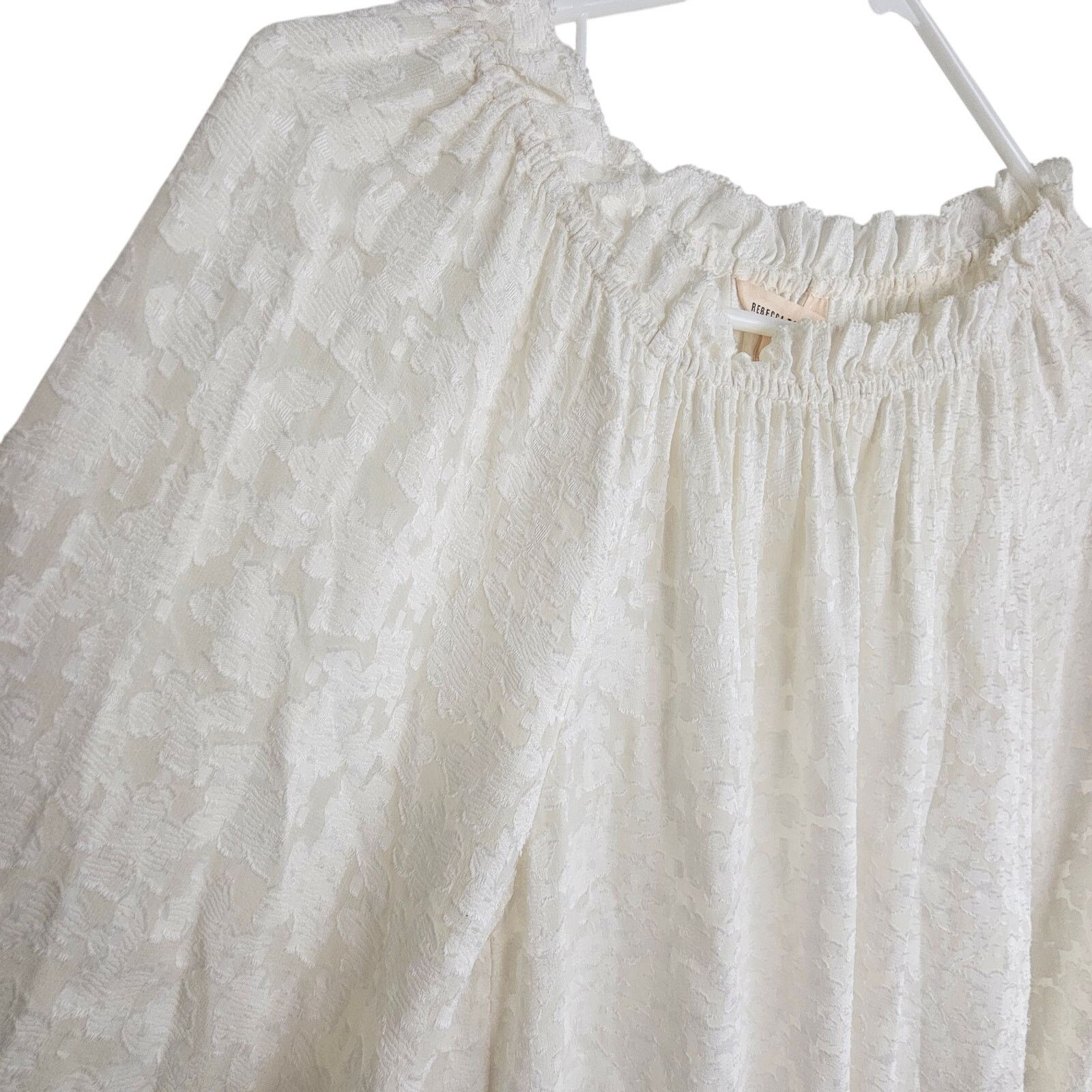 Rebecca Taylor Rebecca Taylor Womens Julia Silk Top Sz 2 Floral Lace Luxury Size XS / US 0-2 / IT 36-38 - 6 Thumbnail