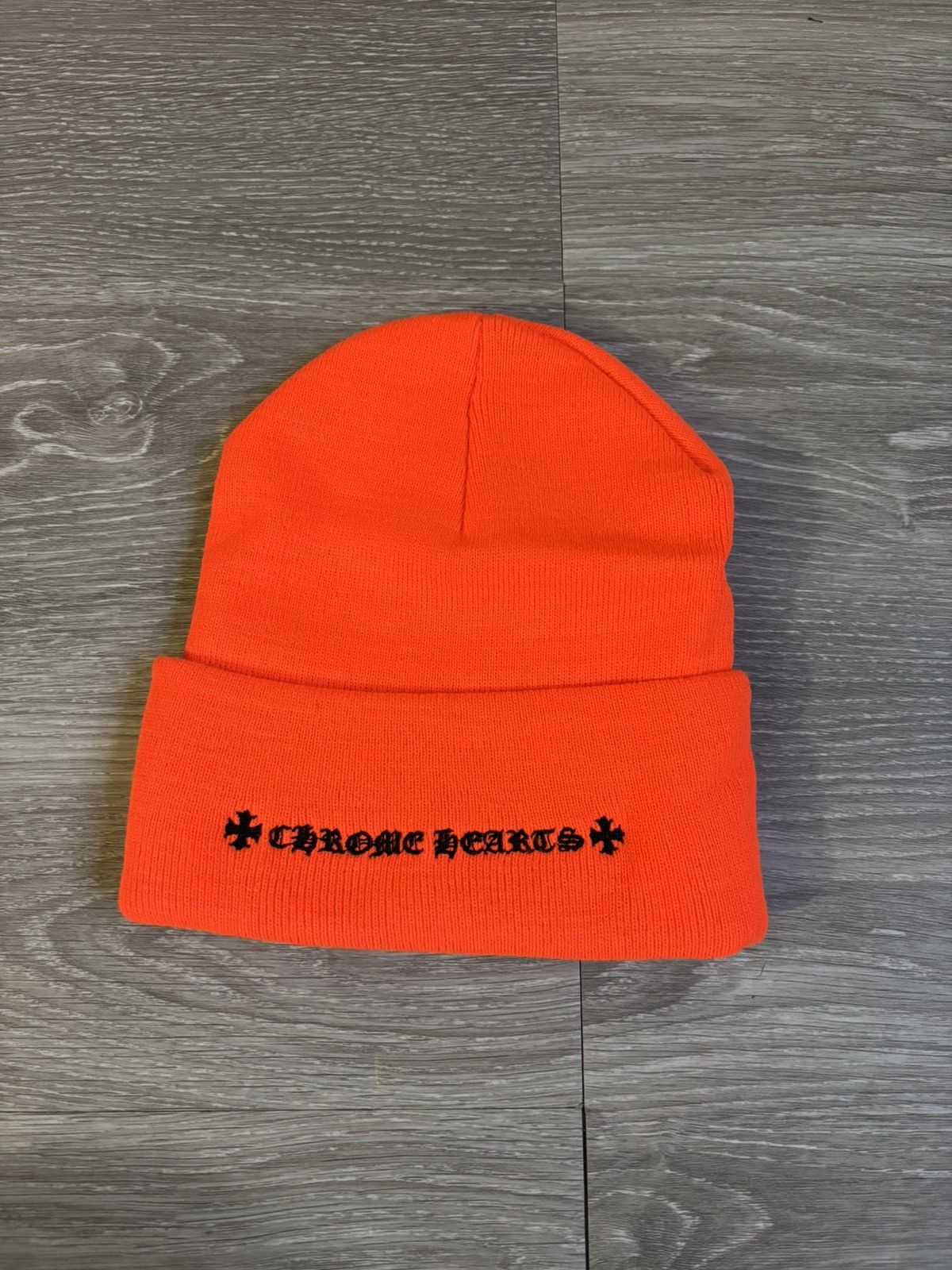 Chrome Hearts Chrome Hearts Orange CH Logo Beanie Size ONE SIZE - 4 Thumbnail