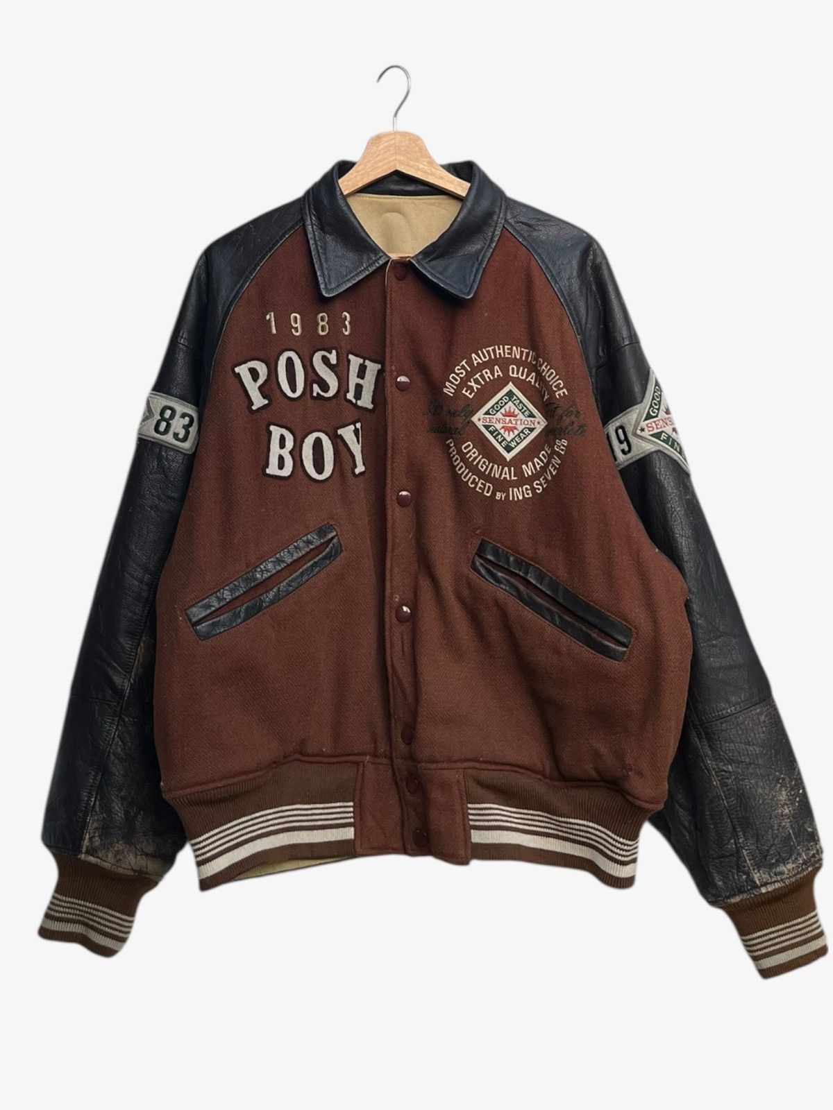 Leather Posh Boy Leather Sleeves Reversible Stadium Jacket Size US L / EU 52-54 / 3 - 2 Thumbnail