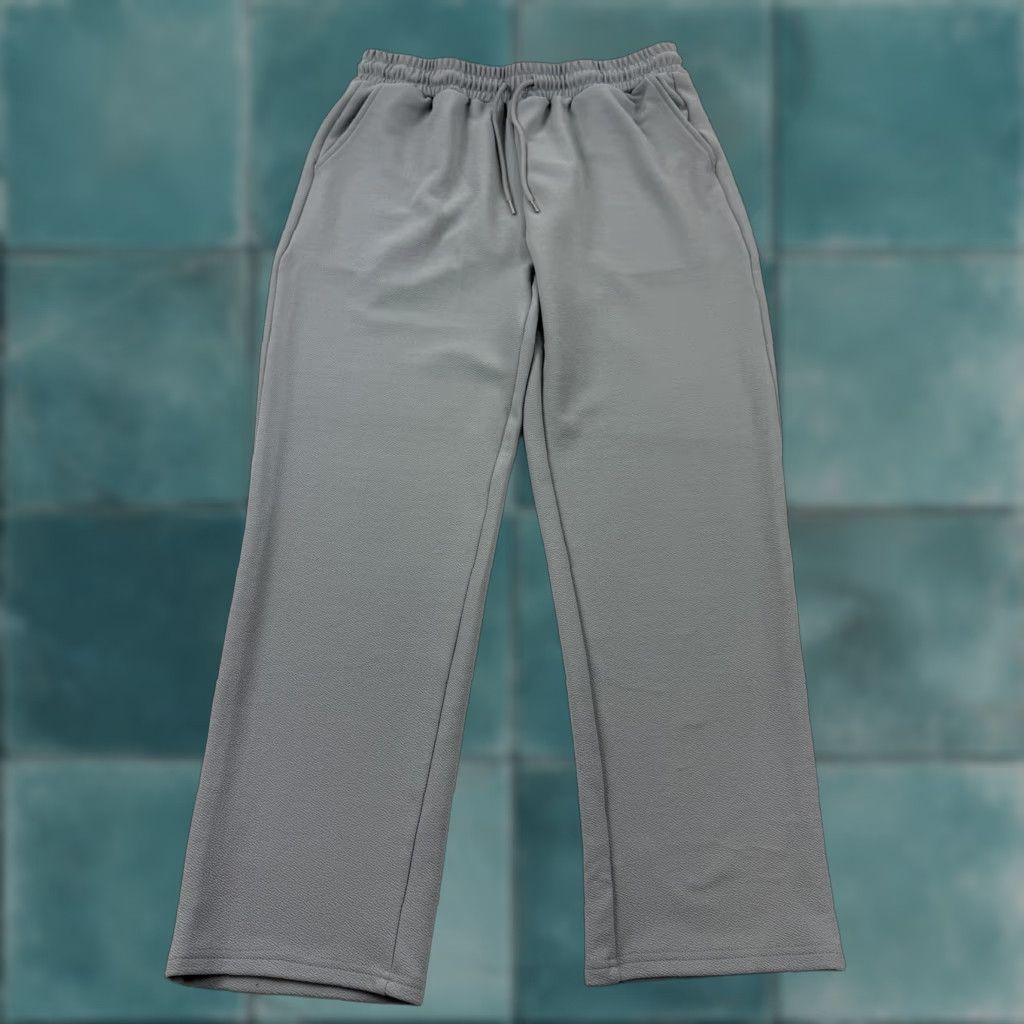 Vintage Coofandy Sweatpants Mens XL Gray Textured Knit Elastic Waist Pockets Lounge Size US 36 / EU 52 - 1 Thumbnail