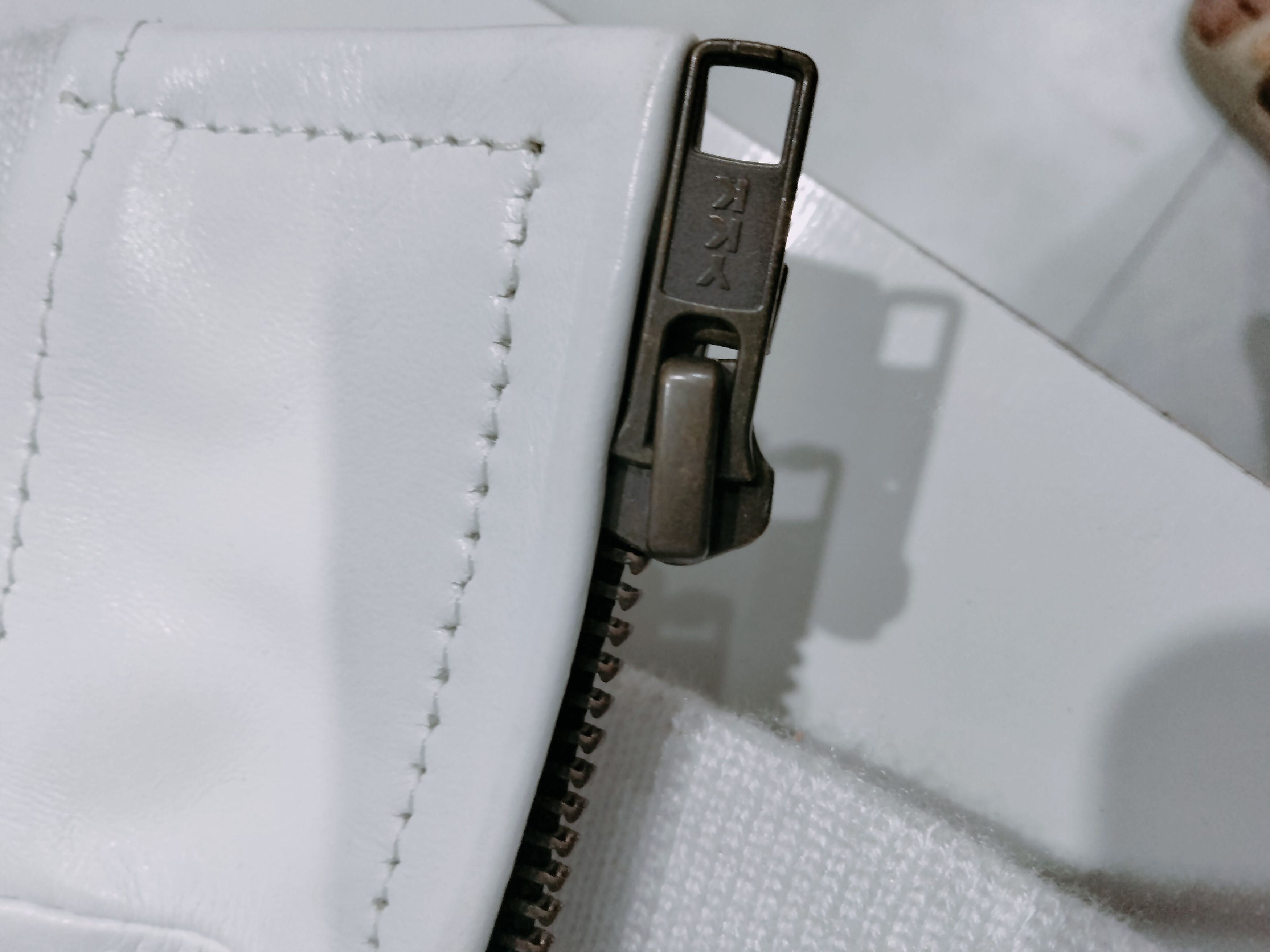 Vintage WLETI Premium White Cowhide Leather Jacket Size US L / EU 52-54 / 3 - 7 Thumbnail