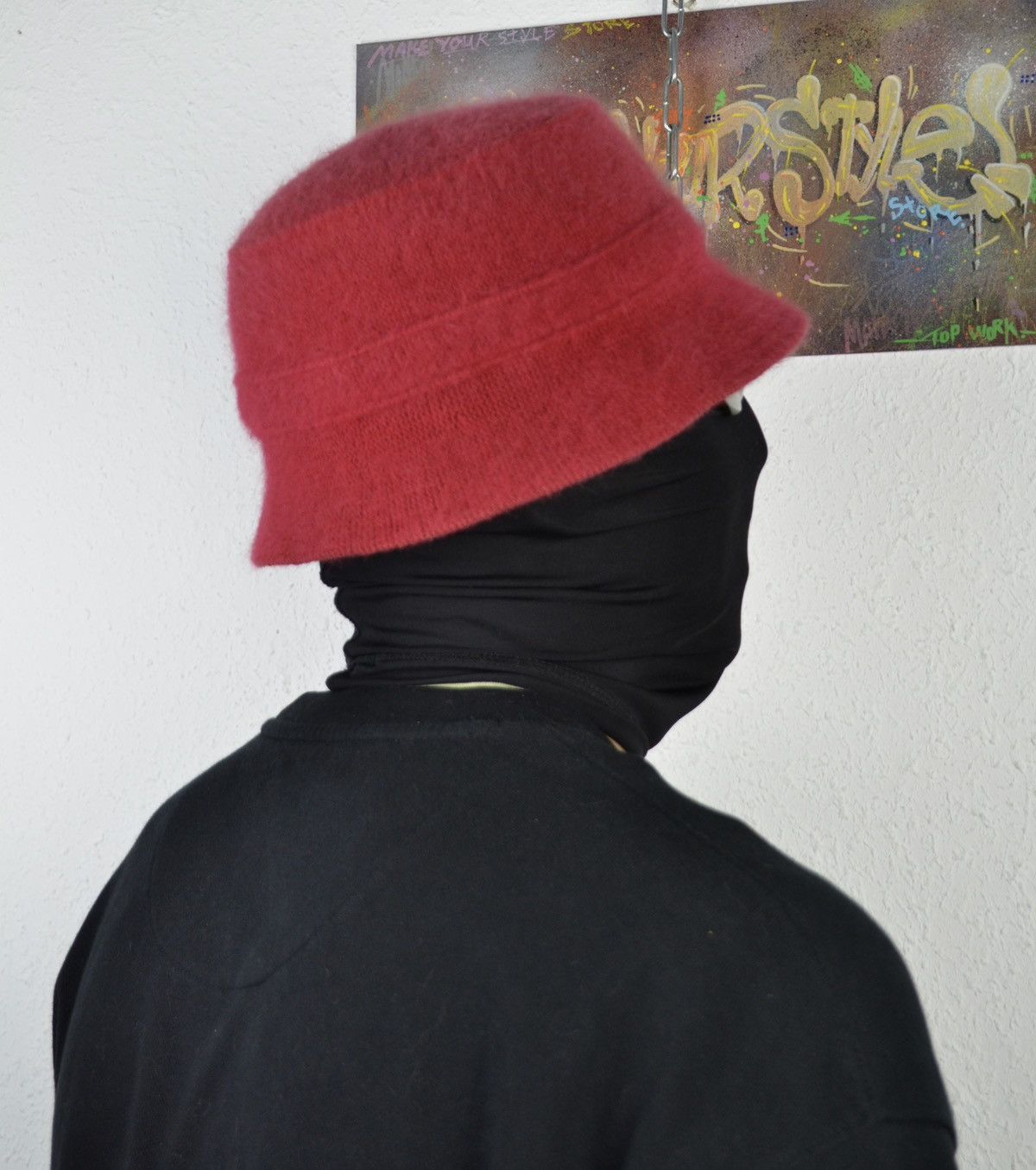 Kangol × Vintage Vintage Red Kangol Angora Blend Bucket Hat Size ONE SIZE - 3 Thumbnail