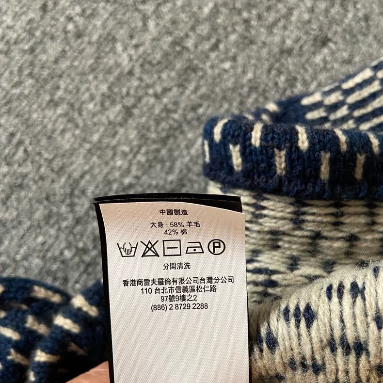 RRL Ralph Lauren RRL Ralph Lauren Vintage Indigo Wool Cotton Cardigan sweat Size US S / EU 44-46 / 1 - 9 Thumbnail