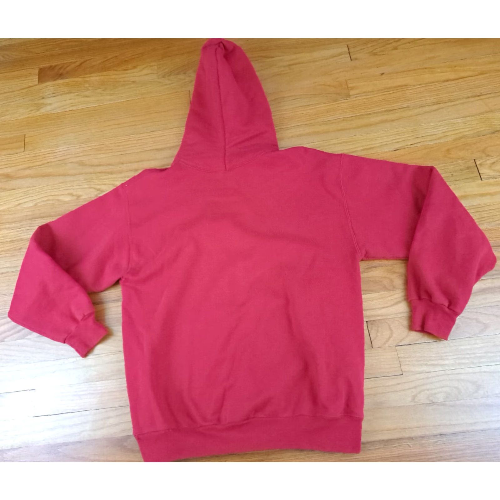 Jerzees VINTAGE Polska in Detroit Pullover Hoodie Sweatshirt L Red Jerzees Super Sweats Unisex Adults Mens Womens Size US L / EU 52-54 / 3 - 5 Thumbnail