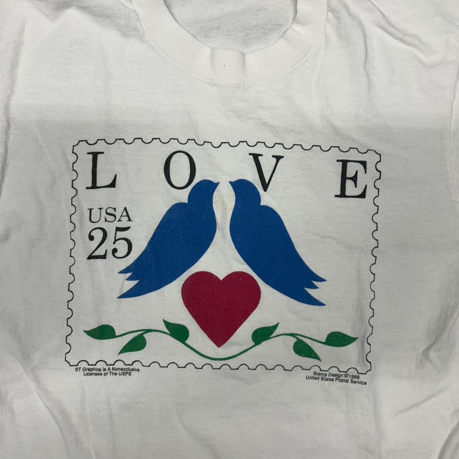 Other vintage 90s USA Postal Service tee with Love Birds design Size US M / EU 48-50 / 2 - 2 Thumbnail