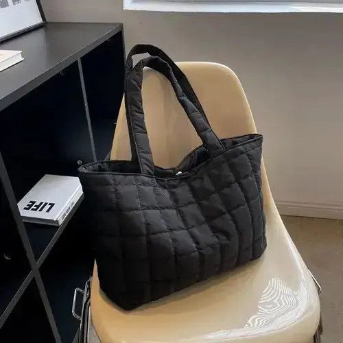 Tote Puffer Bag Vintage in Black, Men's
