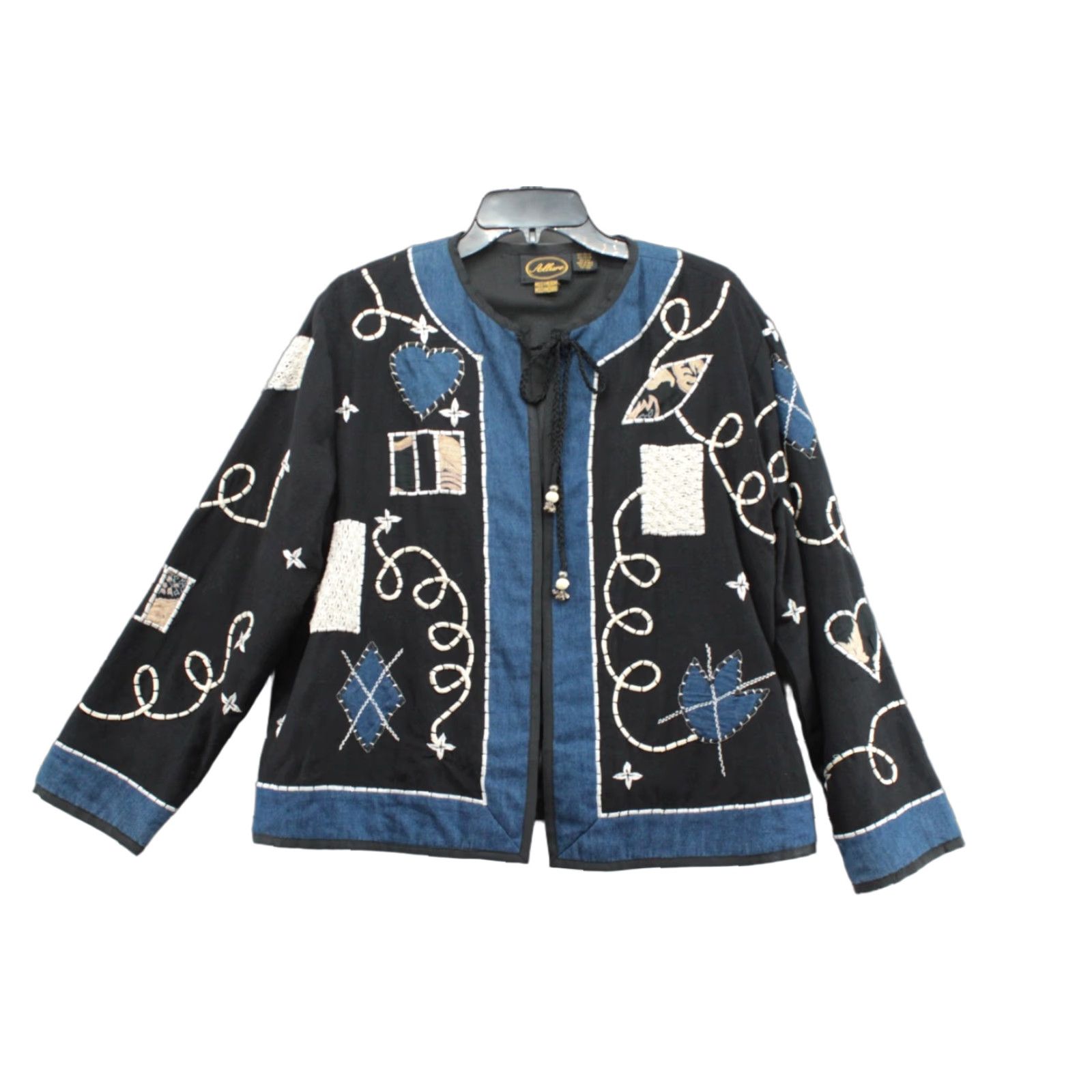 Vintage VINTAGE ALLURE Missy Jacket Women’s M Black Coat Tapestry Embroidered Old Money 80s 90s City Classic Designer Size M / US 6-8 / IT 42-44 - 1 Thumbnail