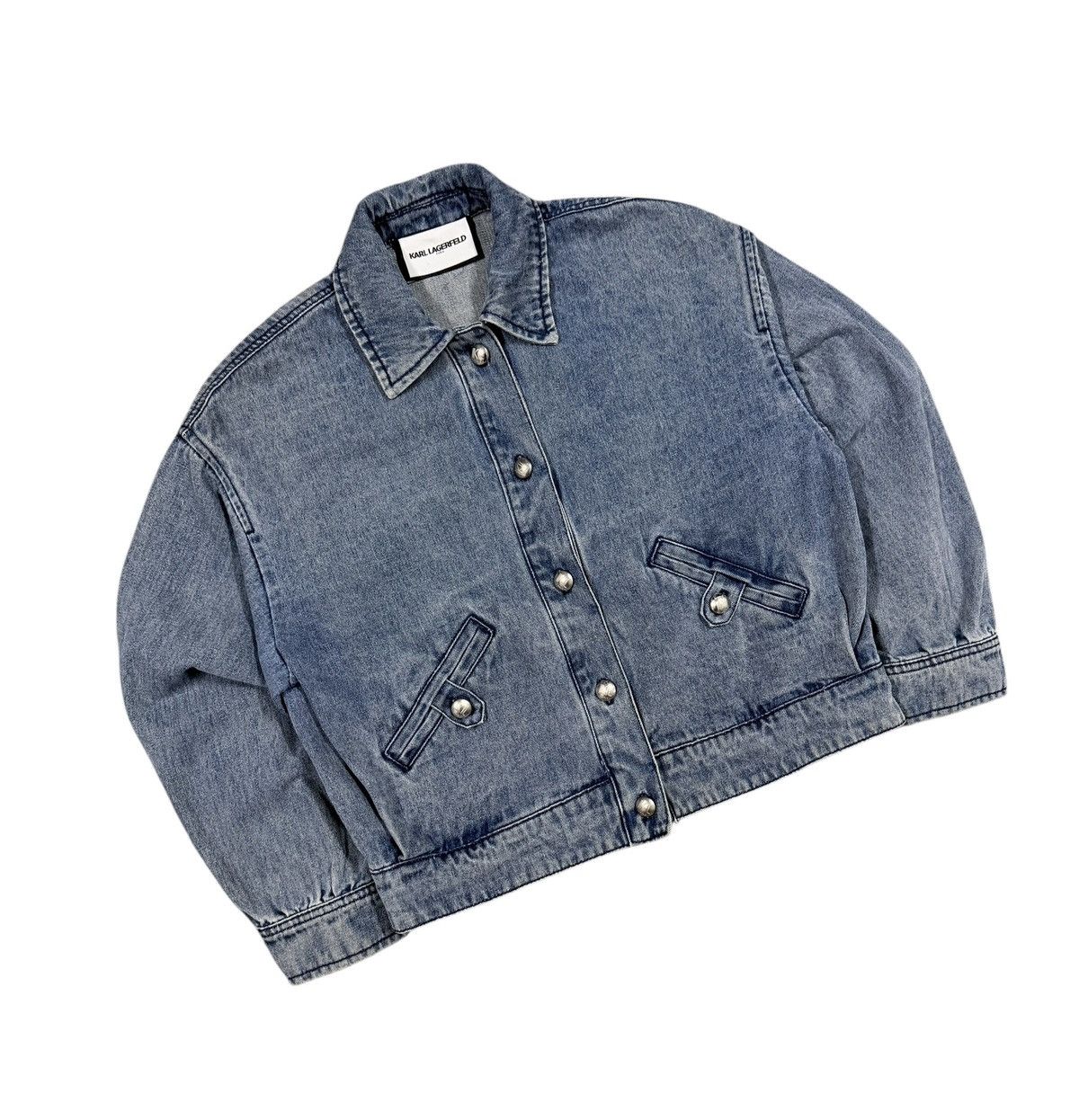 Karl Lagerfeld Authentic💥Karl Lagerfeld Paris Denim Jacket Wash Size S / US 4 / IT 40 - 5 Thumbnail