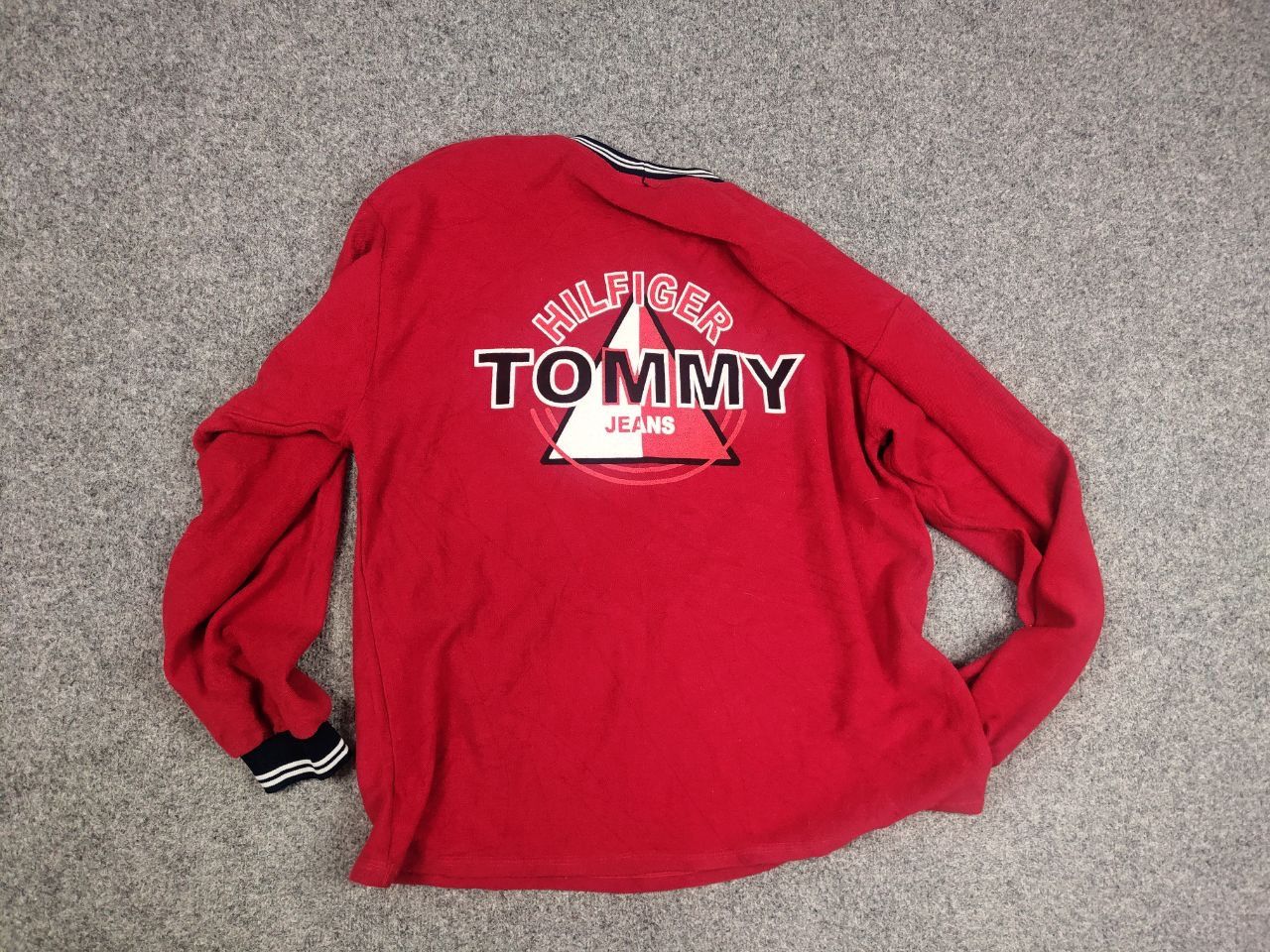 Tommy Hilfiger × Vintage Vintage Tommy Hilfiger Jeans USA Made Oversized Long Sleeve Size US XL / EU 56 / 4 - 10 Thumbnail