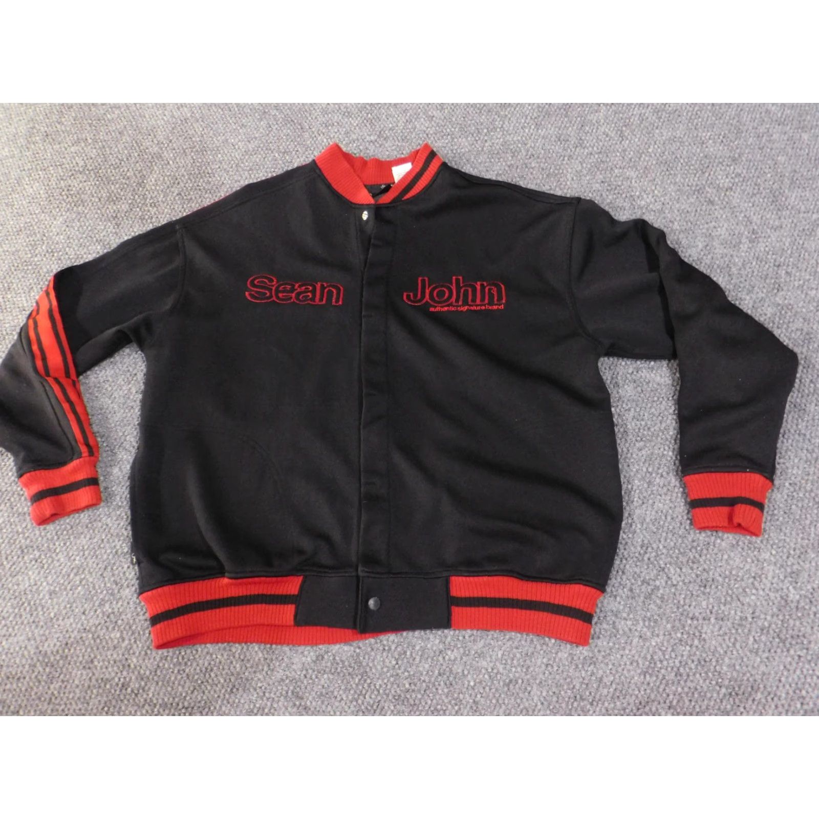 Sean John Sean John Jacket Mens XL Black Varsity Hip Hop Style Size US XL / EU 56 / 4 - 4 Thumbnail