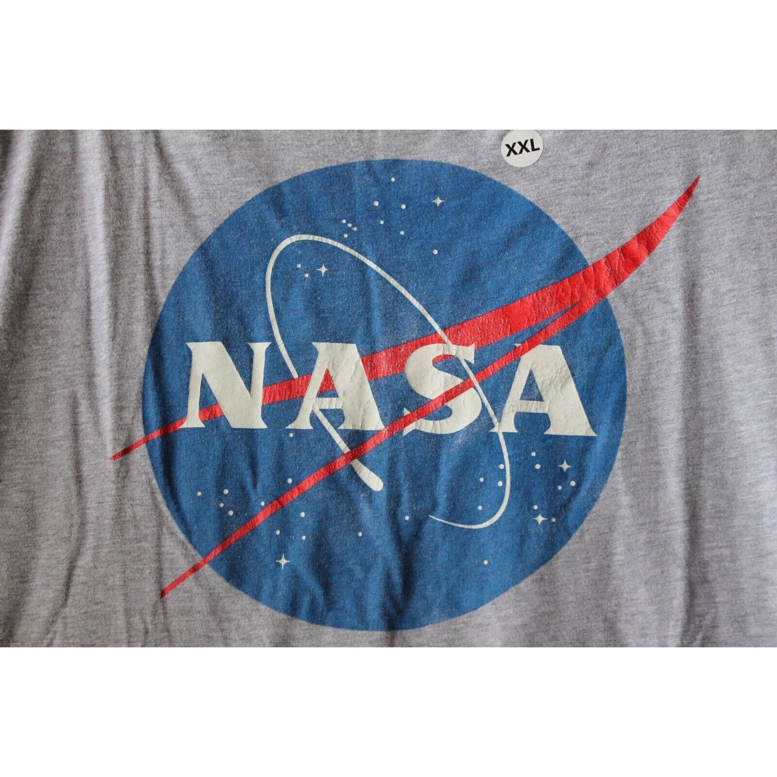 NASA NASA Meatball Logo w/Outer Stroke Grey T-Shirt SZ XXL *COOL Size US XXL / EU 58 / 5 - 2 Thumbnail