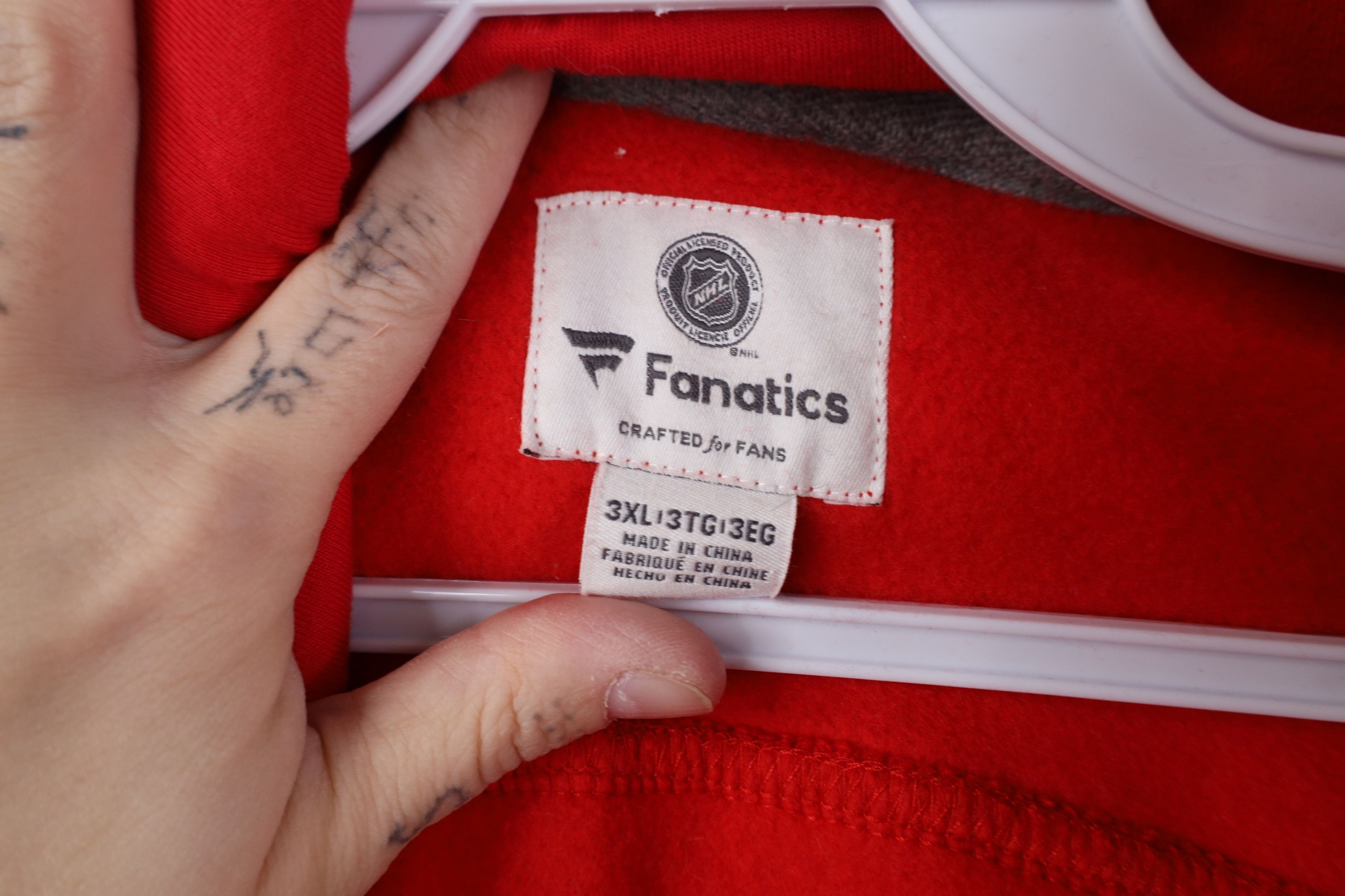 Vintage Fanatics Chicago Blackhawks Hockey Jersey Hoodie Sweatshirt Size US XXL / EU 58 / 5 - 10 Thumbnail
