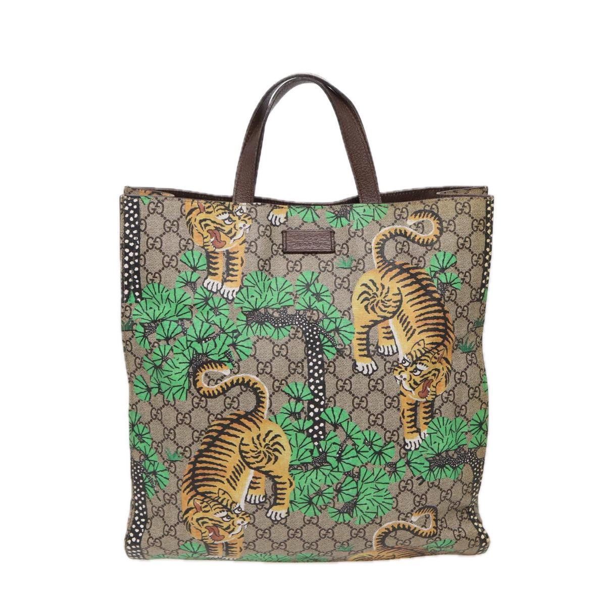 Gucci Tiger Beige Canvas Tote Bag (Pre-Owned) Size ONE SIZE - 1 Thumbnail