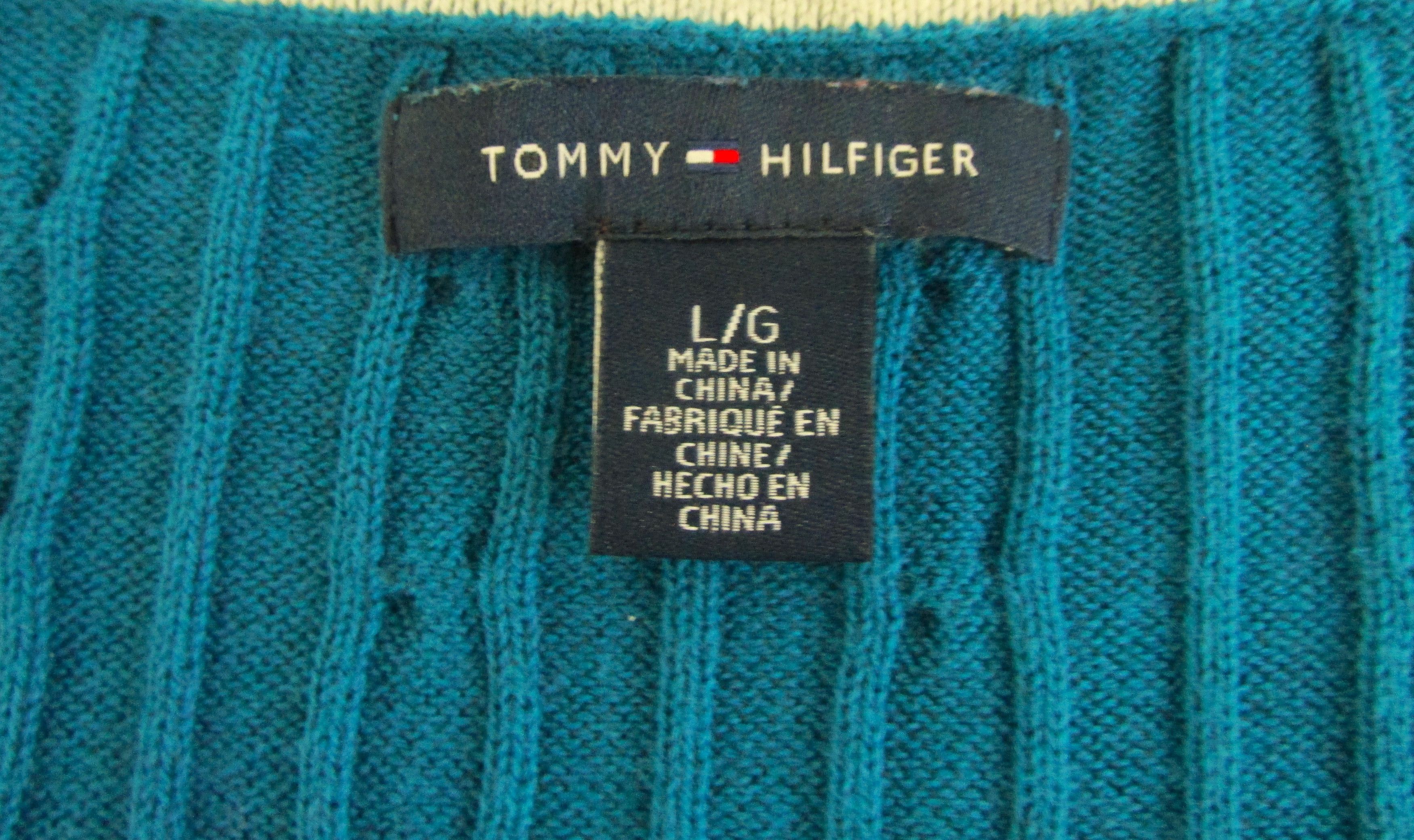 Tommy Hilfiger Tommy Hilfiger Women's V-Neck Cotton Sweaters Size Large Size L / US 10 / IT 46 - 2 Thumbnail